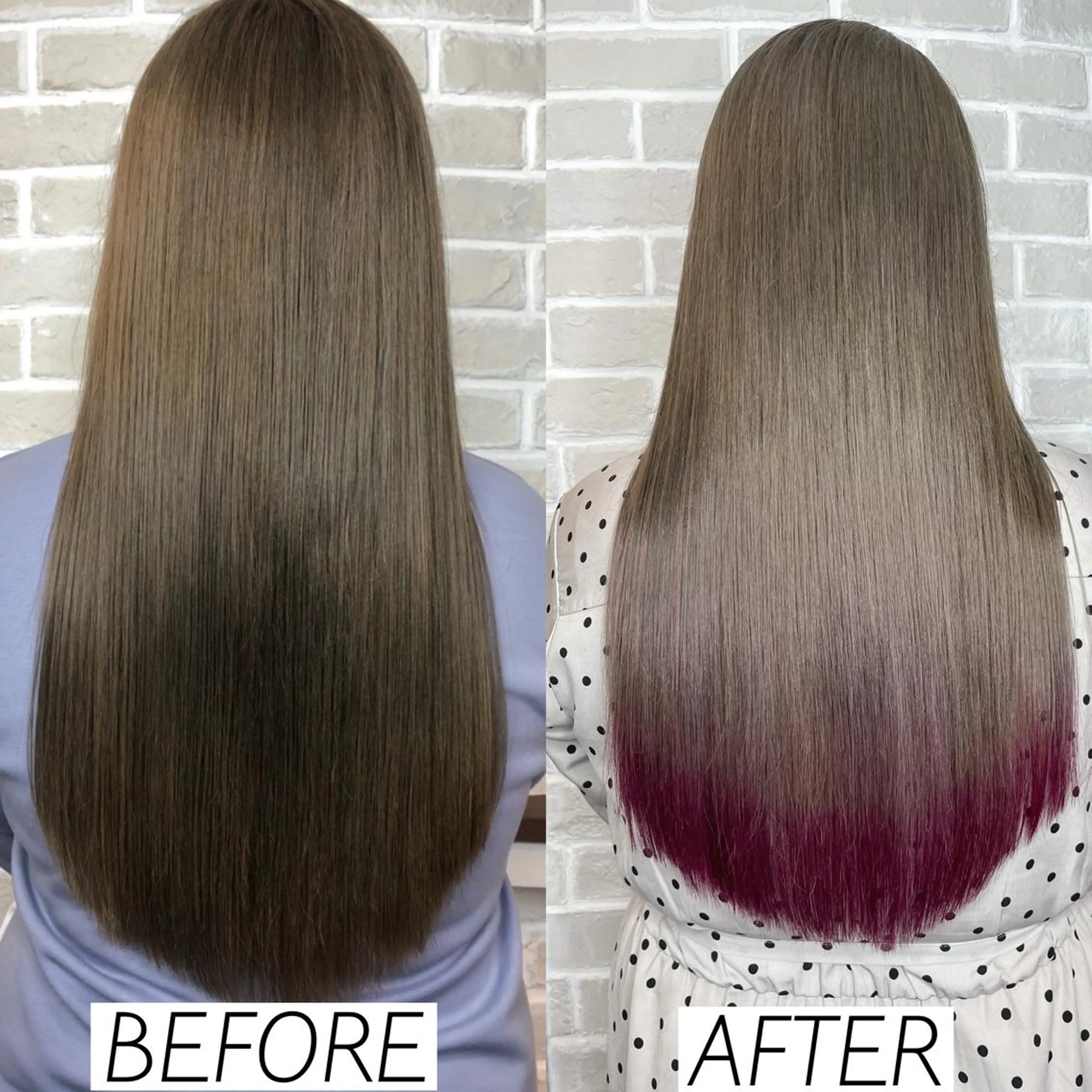 ロング カラー ブリーチ ピンクカラー トリートメント 森田 一平のヘアスタイル