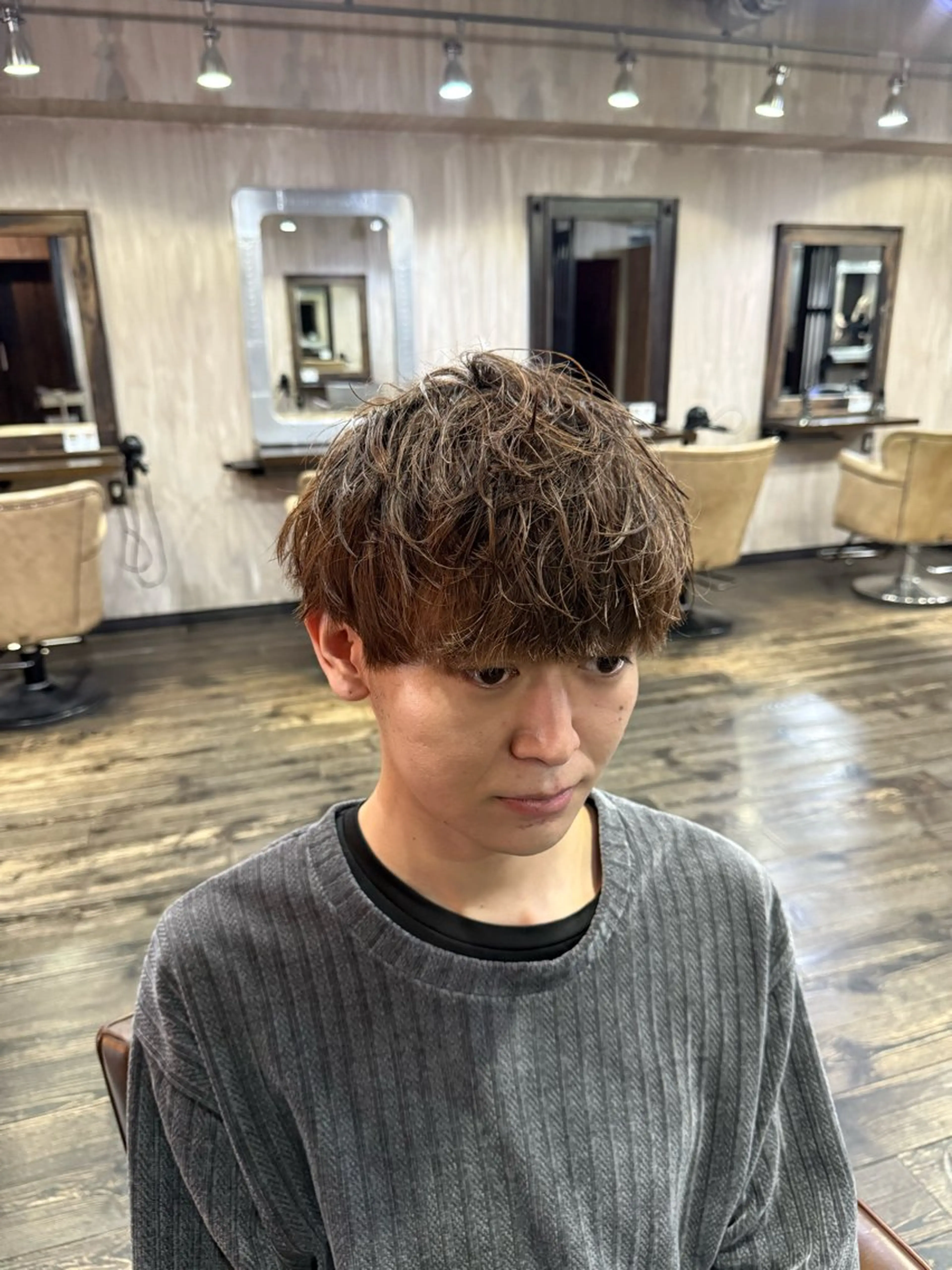 ショート パーマ メンズ メンズパーマ カット パーマ トリートメント ヘアセット メンズカット/パーマ 艶カラーTAIGA︎のヘアスタイル