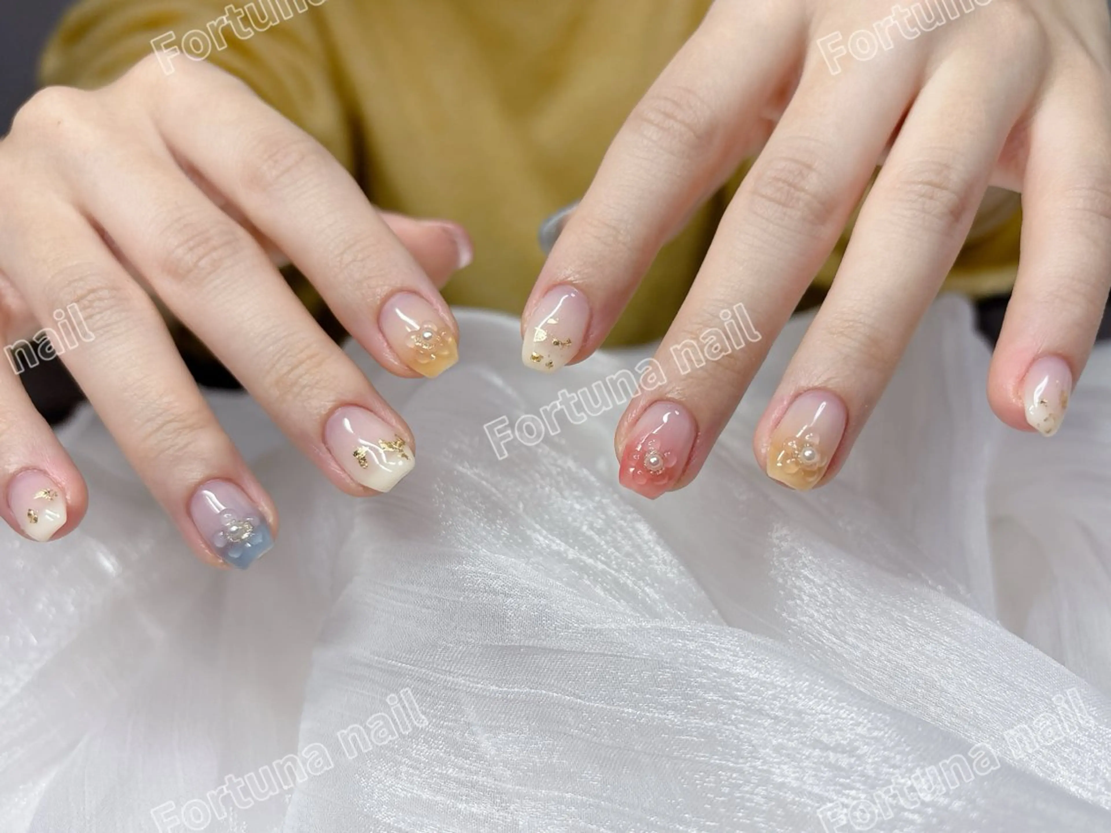 ネイル 持ち込み ハンドネイル ハンドケア Nail •Head スパFortunaのネイルデザイン