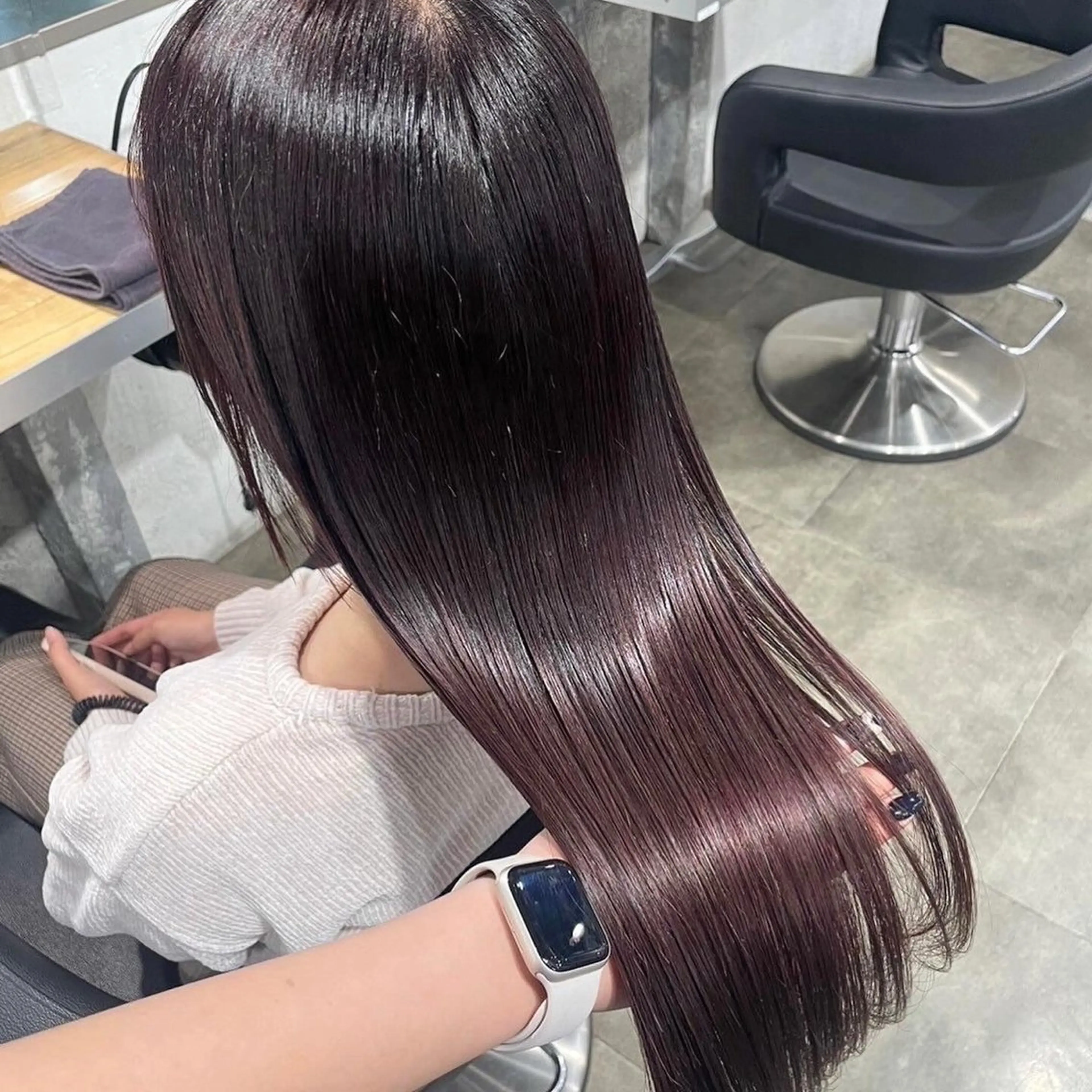 ロング 髪質改善 ロング トリートメント 韓国ガーリー🤍ハイ トーン🤍Ayanaのヘアスタイル