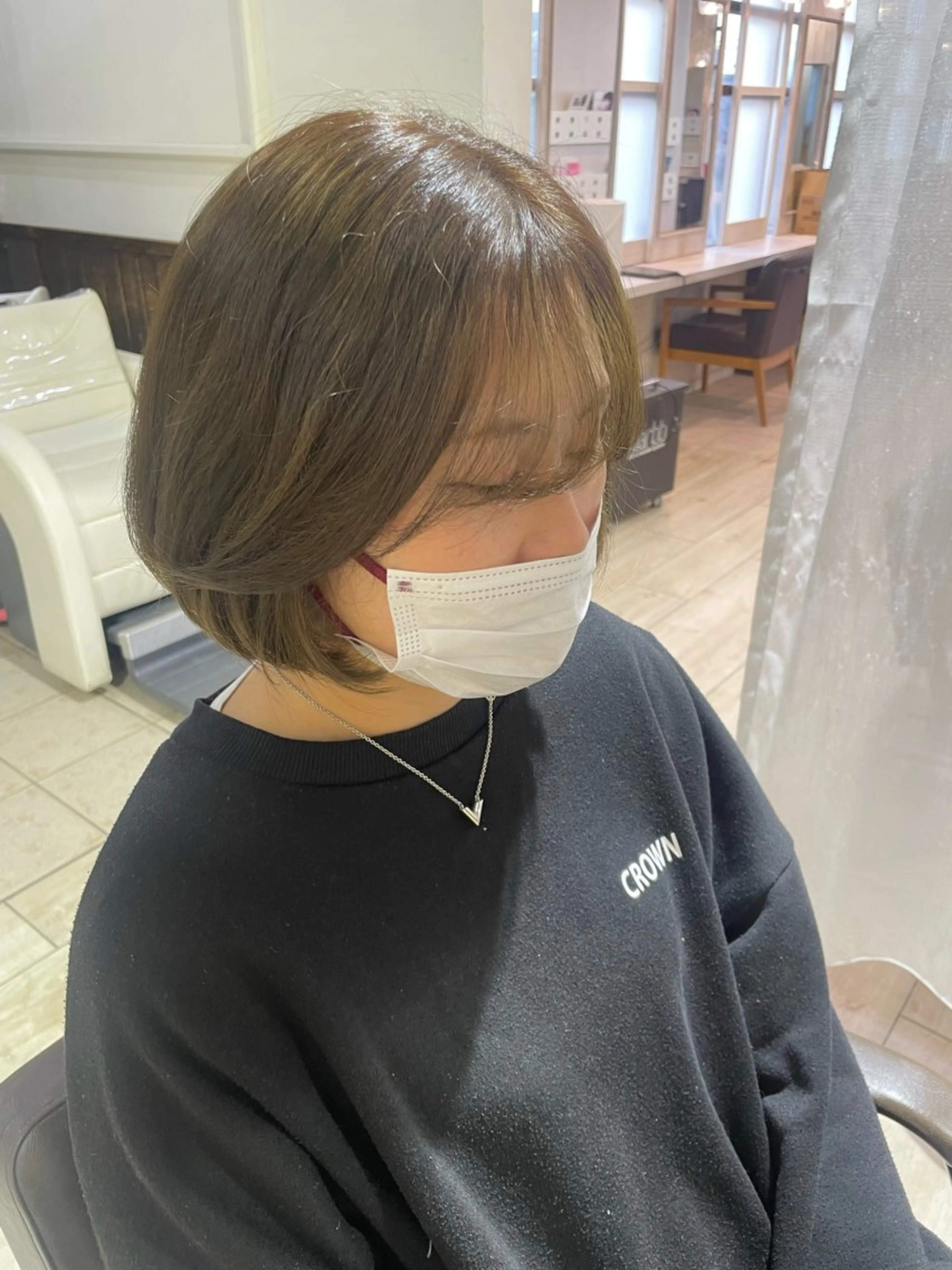 ショート 顔周りカット 広瀬 珠優のヘアスタイル