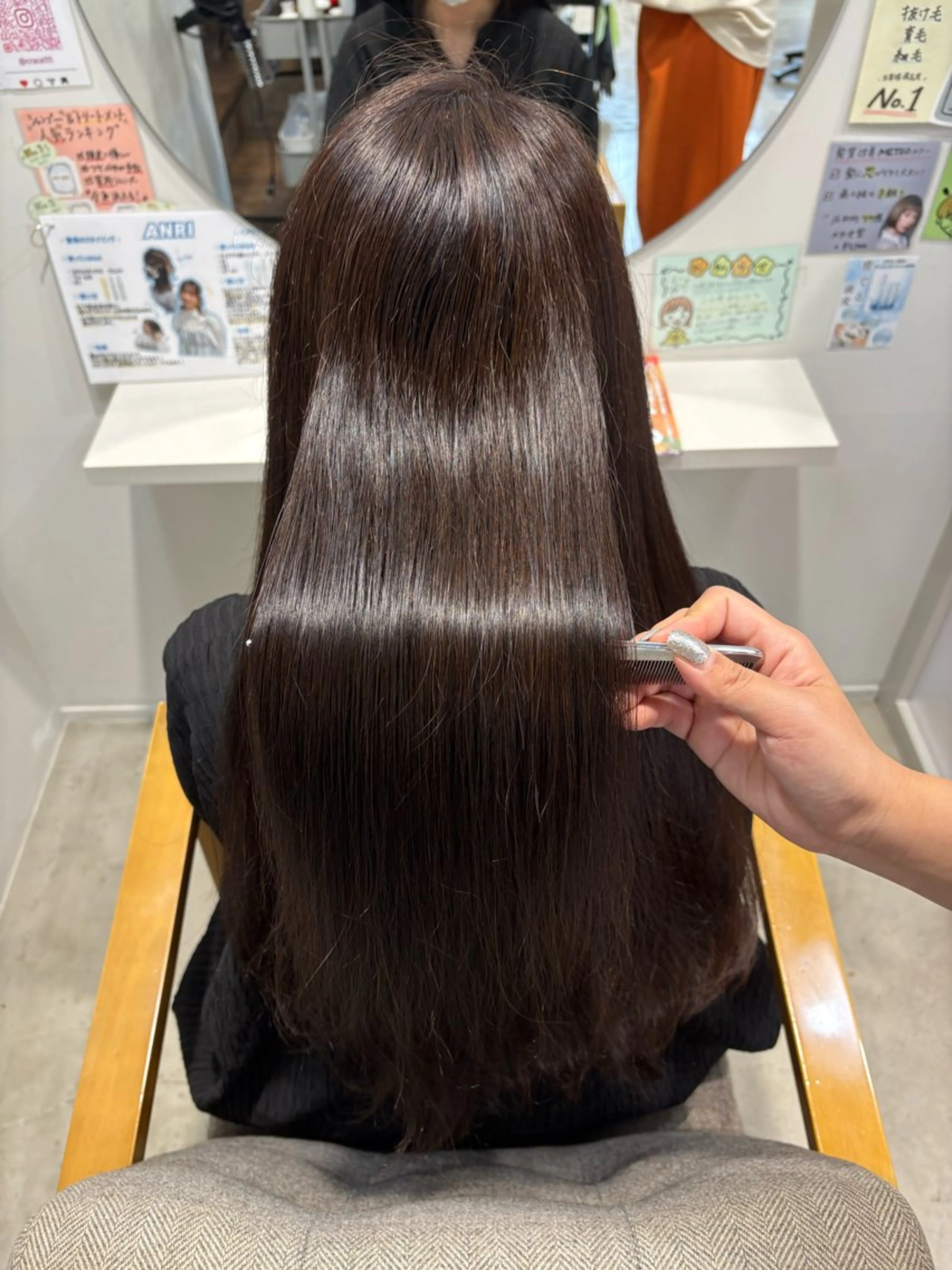 カラー ブラウンカラー ココアブラウン 透明感ツヤカラー🫧 yuchikaのヘアスタイル