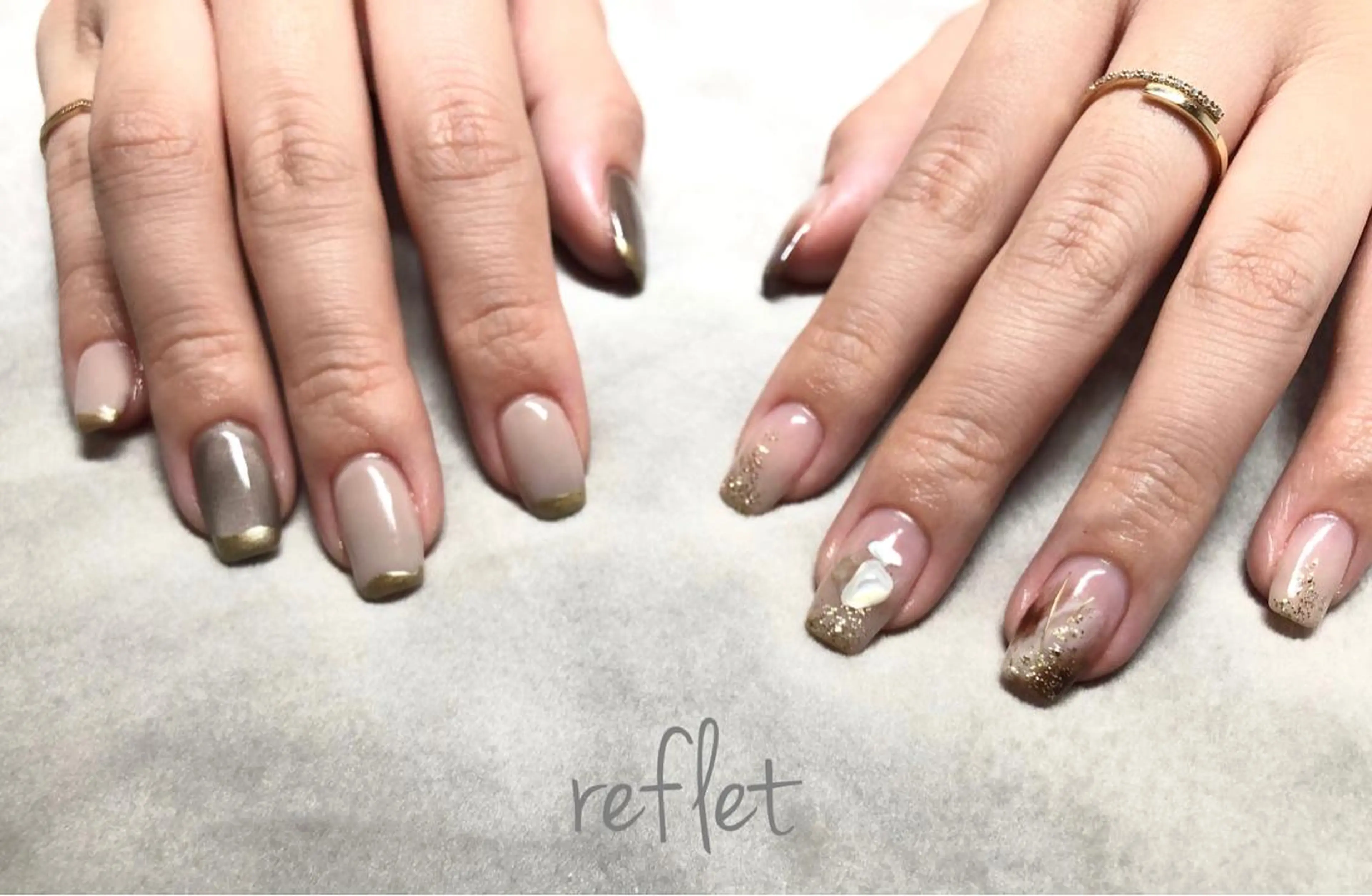 ネイル ニュアンスネイル ハンドネイル reflet nailのネイルデザイン