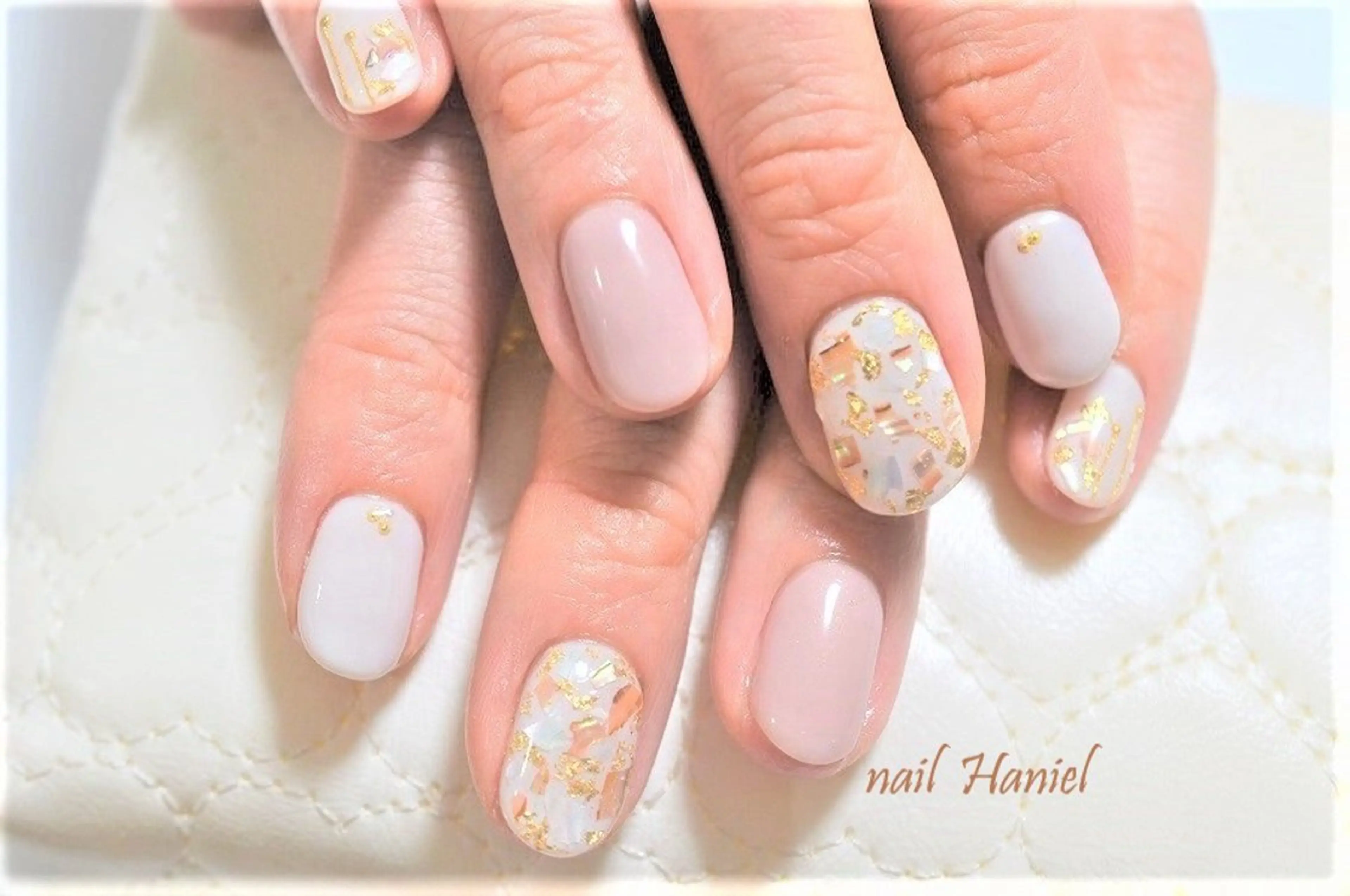 ネイル ジェルネイル オフィスネイル ワンカラーネイル パラジェル nail Haniel所属・半蔵門サロンハニエル 魅神 ちよのネイルデザイン