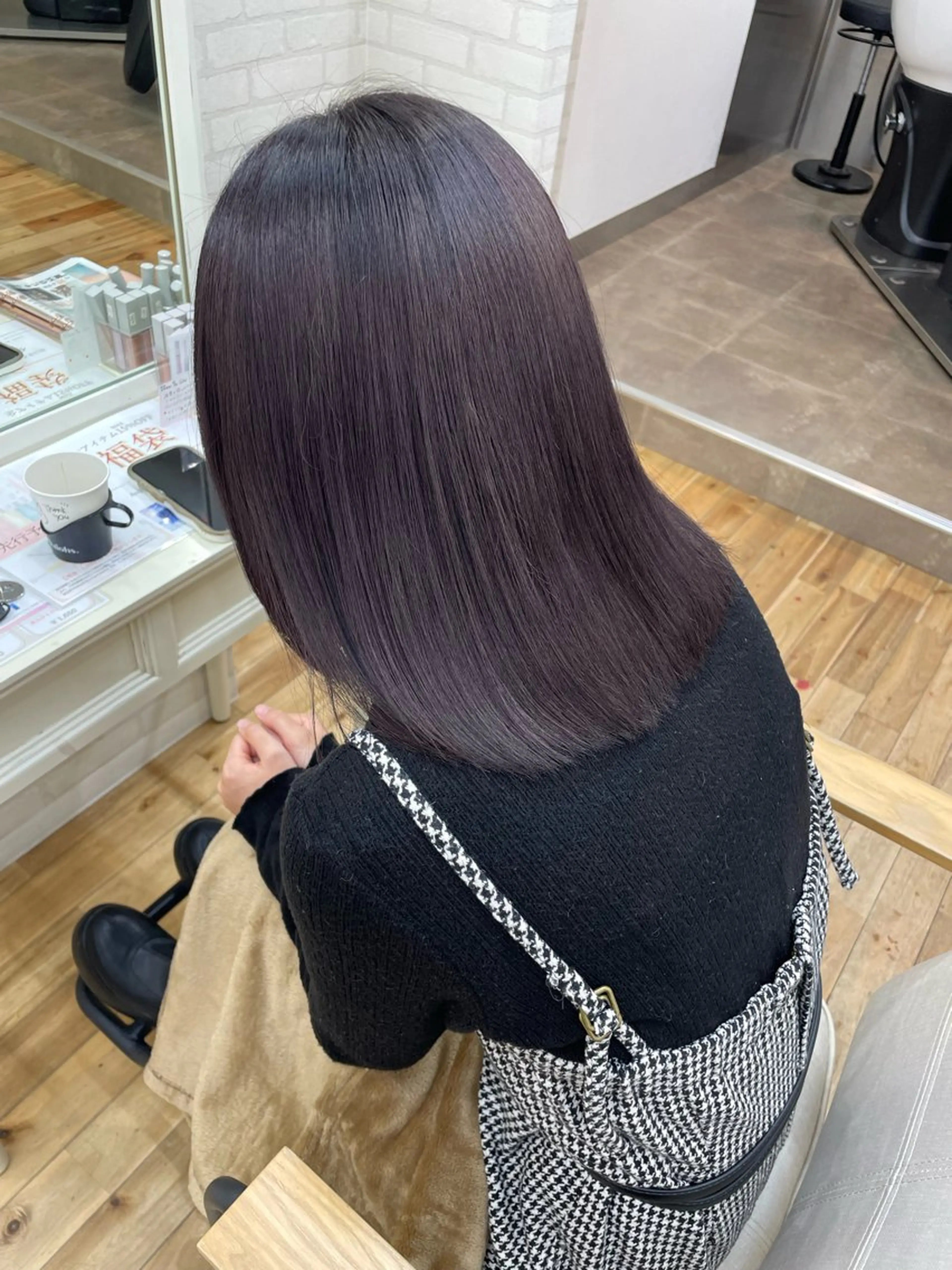 ミディアム カラー カット ヘアカラー 韓国風/レイヤー/ 長谷七海のヘアスタイル