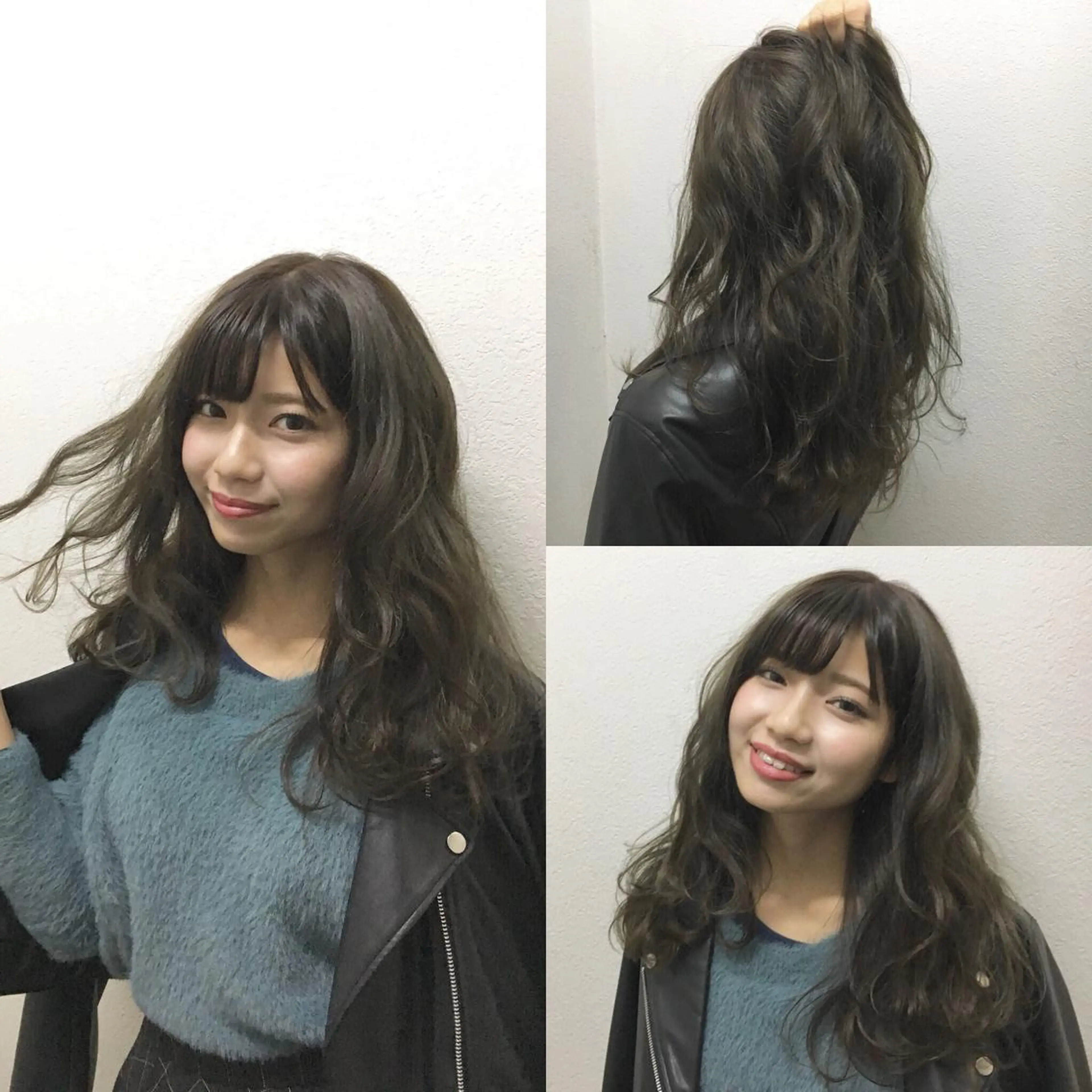 ミディアム カラー アディクシーカラー アッシュ 透明感カラー グレージュ ハイライトカラー JIL BLAN 京都のヘアスタイル