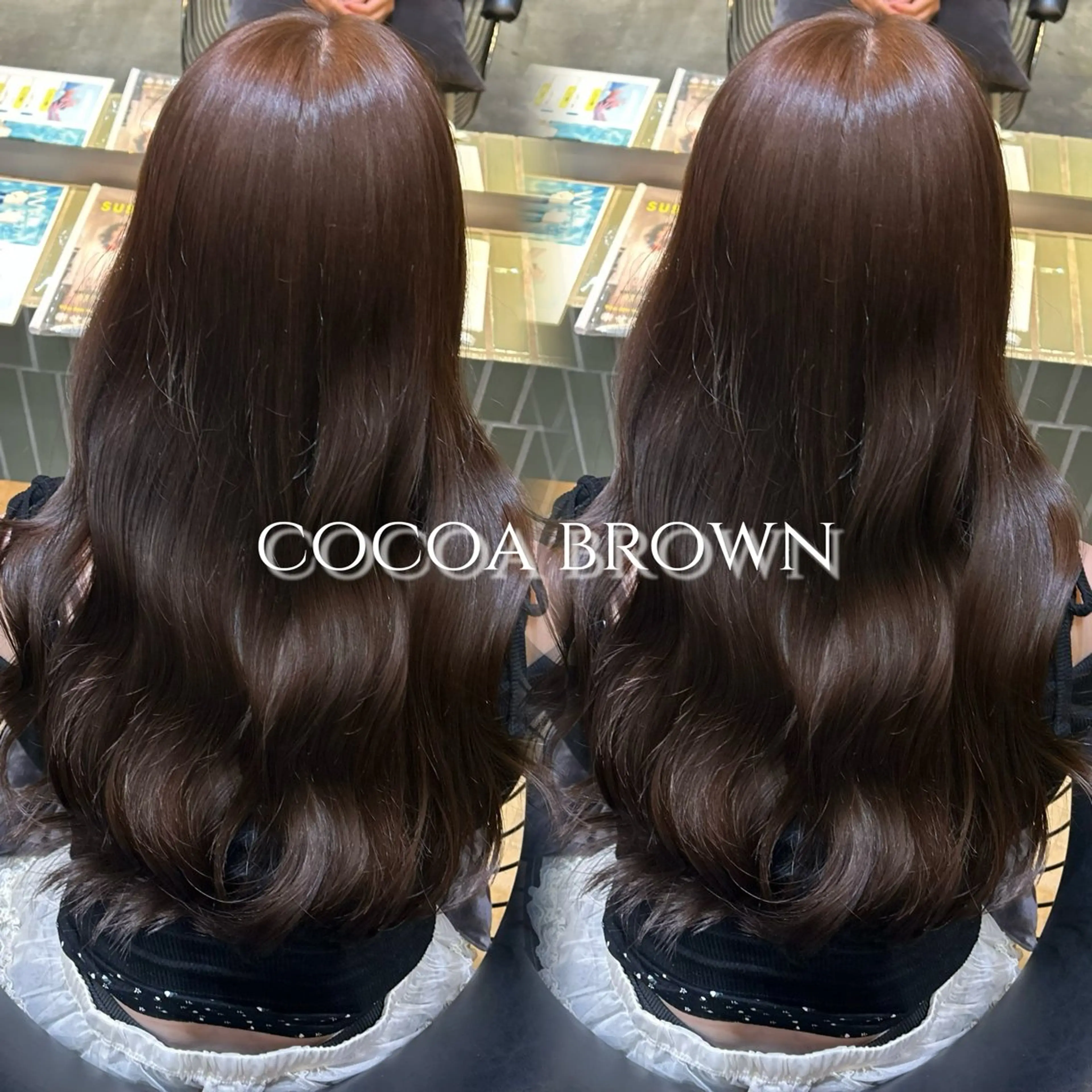 ロング ヘアカラー トリートメント Lond Cheri所属・笑　璃 🎀／韓国／ ワンカラー／縮毛矯正のヘアスタイル
