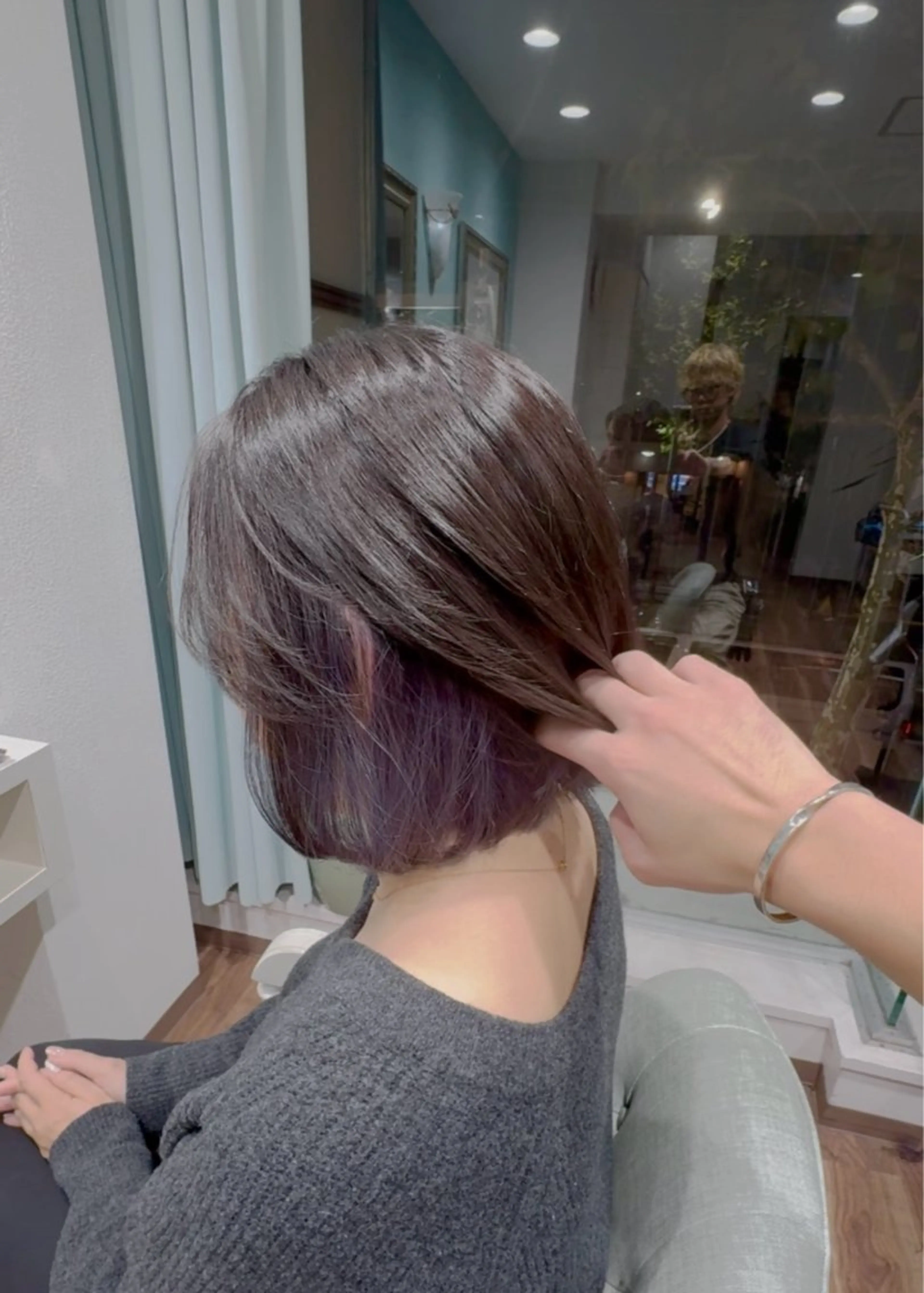 ショート カラー インナーカラー ラベンダーカラー ヘアカラー トリートメント ハイトーン/美髪矯正 /ボブ特化/SOMAのヘアスタイル
