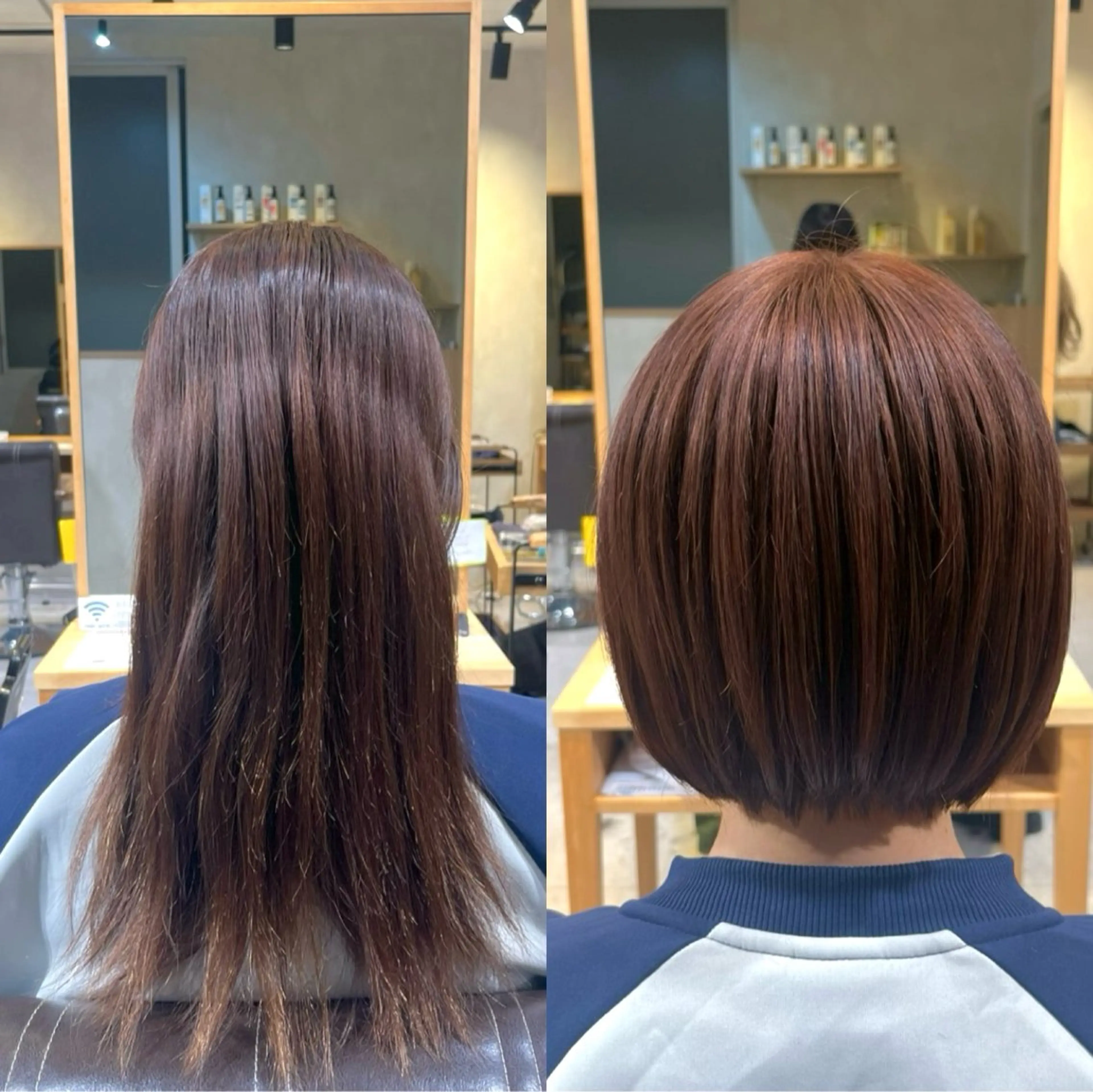 ショート カラー 丸みショート ブラウンカラー オレンジ オレンジブラウン ショートヘア bel./arie ⠀ ⠀ ⠀のヘアスタイル