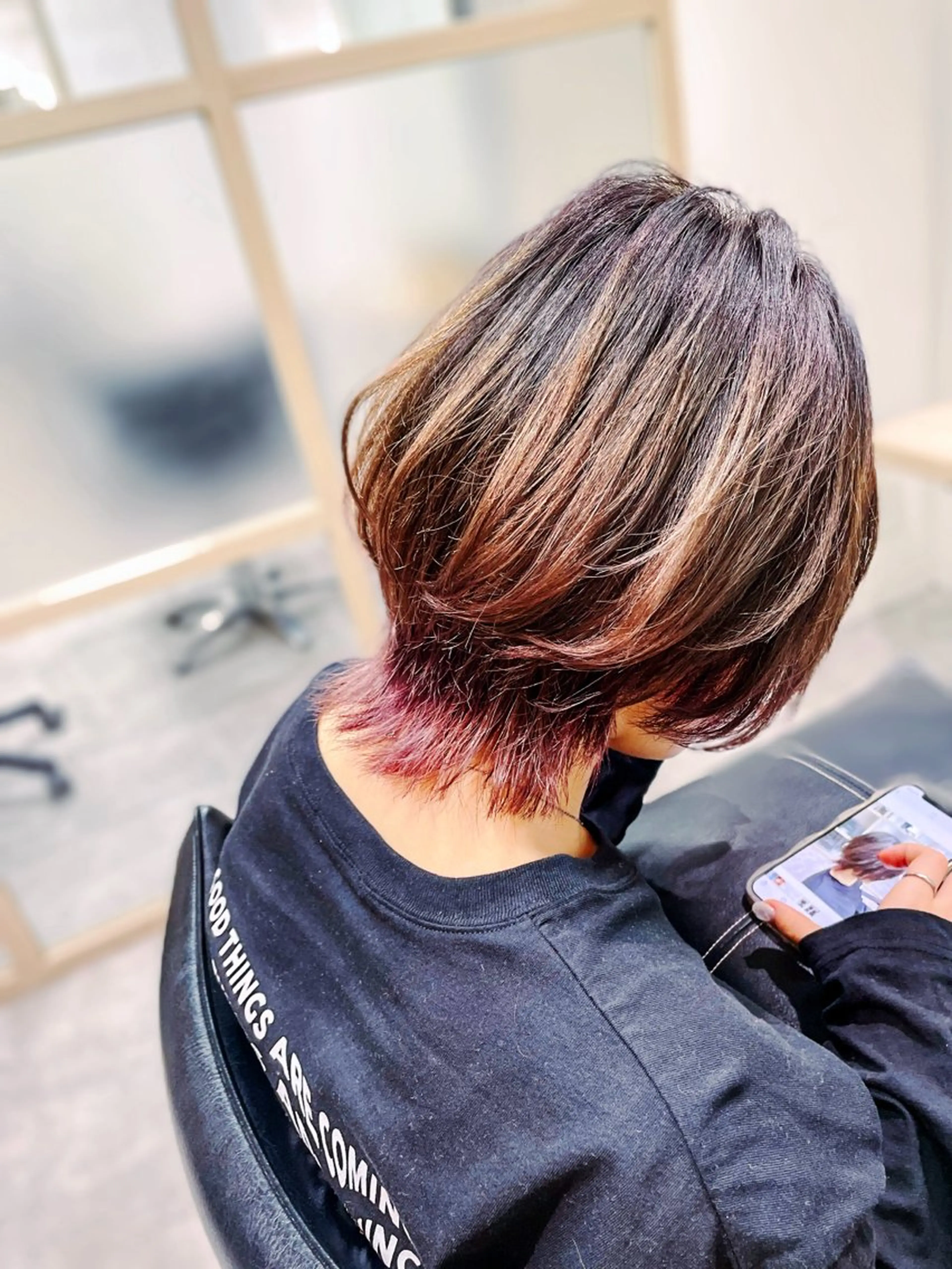 ショート カラー ヘアアレンジ インナーカラー ウルフカット 中西 将🌈"たすく"のヘアスタイル