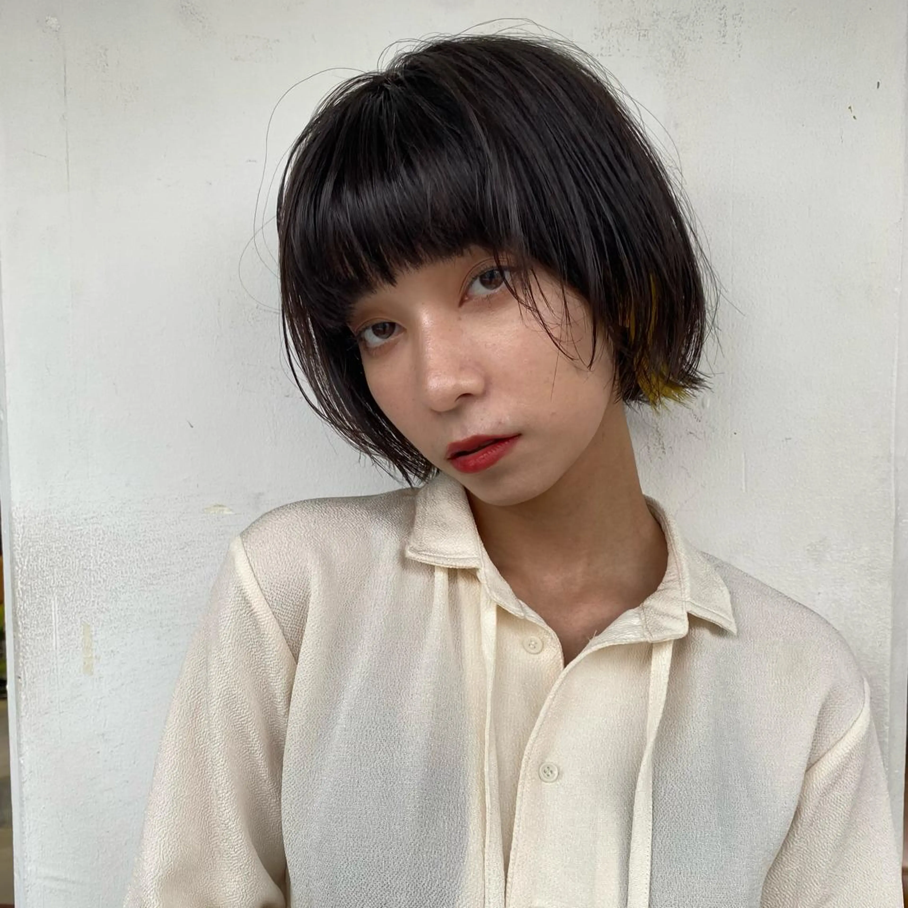 ショート カラー パーマ yiye 青山所属・無料カットモデル募集 🌱ひょうがのヘアスタイル