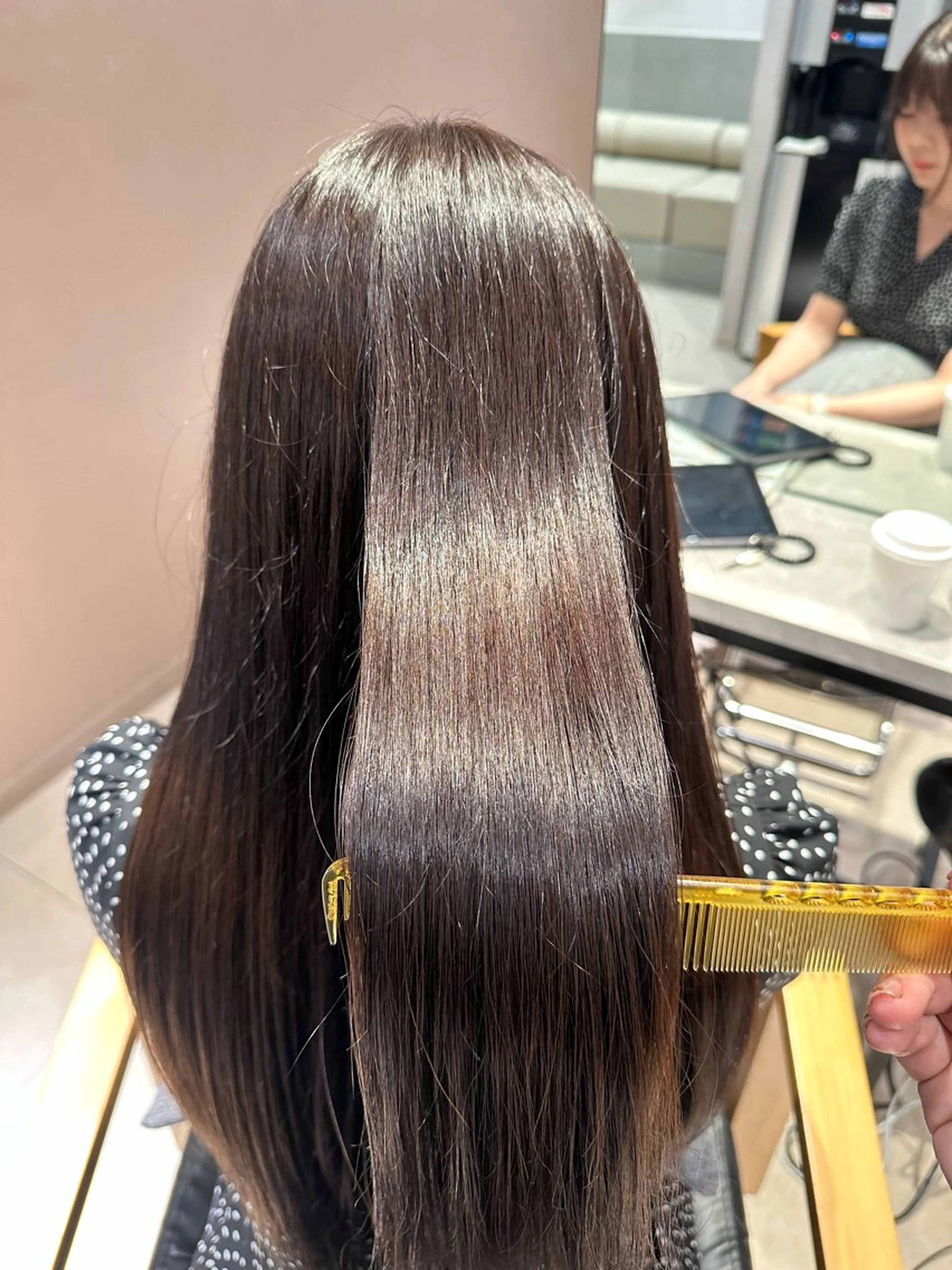 ロング トリートメント Un ami omotesando 【アンアミ　オモテサンドウ】所属・RIKO/暖色カラー /縮毛矯正/ミニボブのヘアスタイル