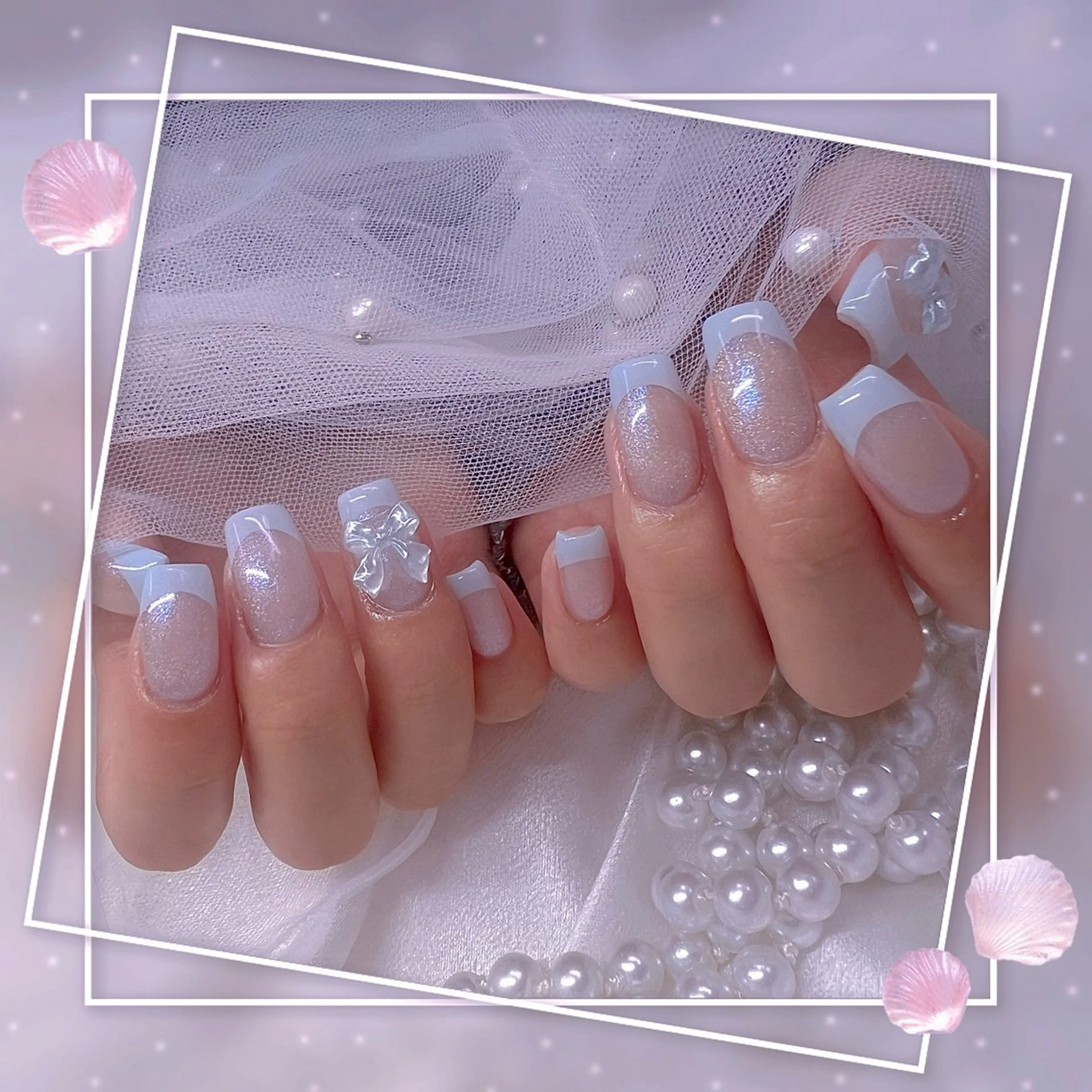 ネイル チークネイル ガーリー グラデーション マグネットネイル ピンク ハンドネイル Chill Nailsalonのネイルデザイン