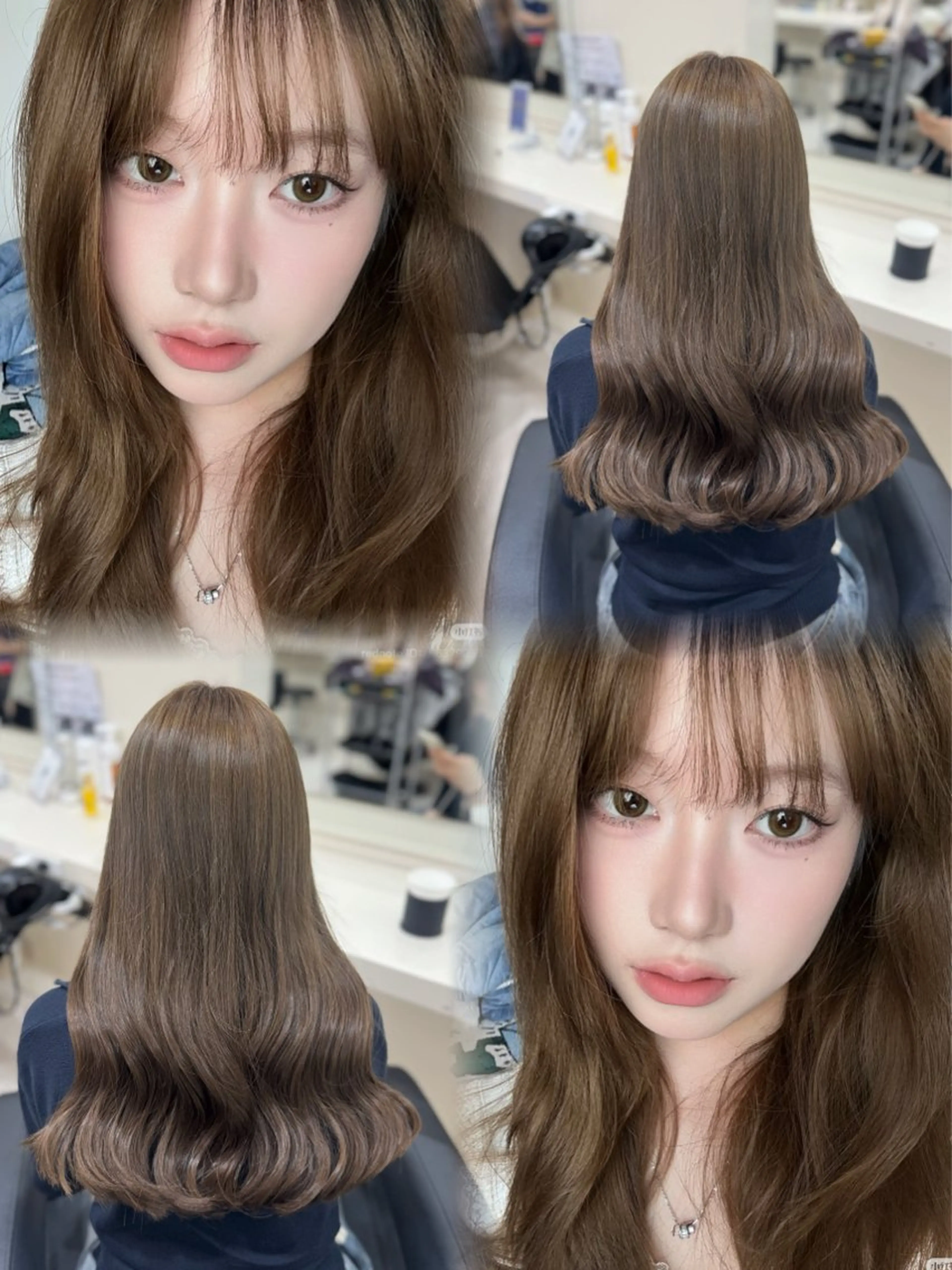 ロング カラー ヘアカラー トリートメント 🤍韓国大人っぽ ベージュMAI🤍のヘアスタイル