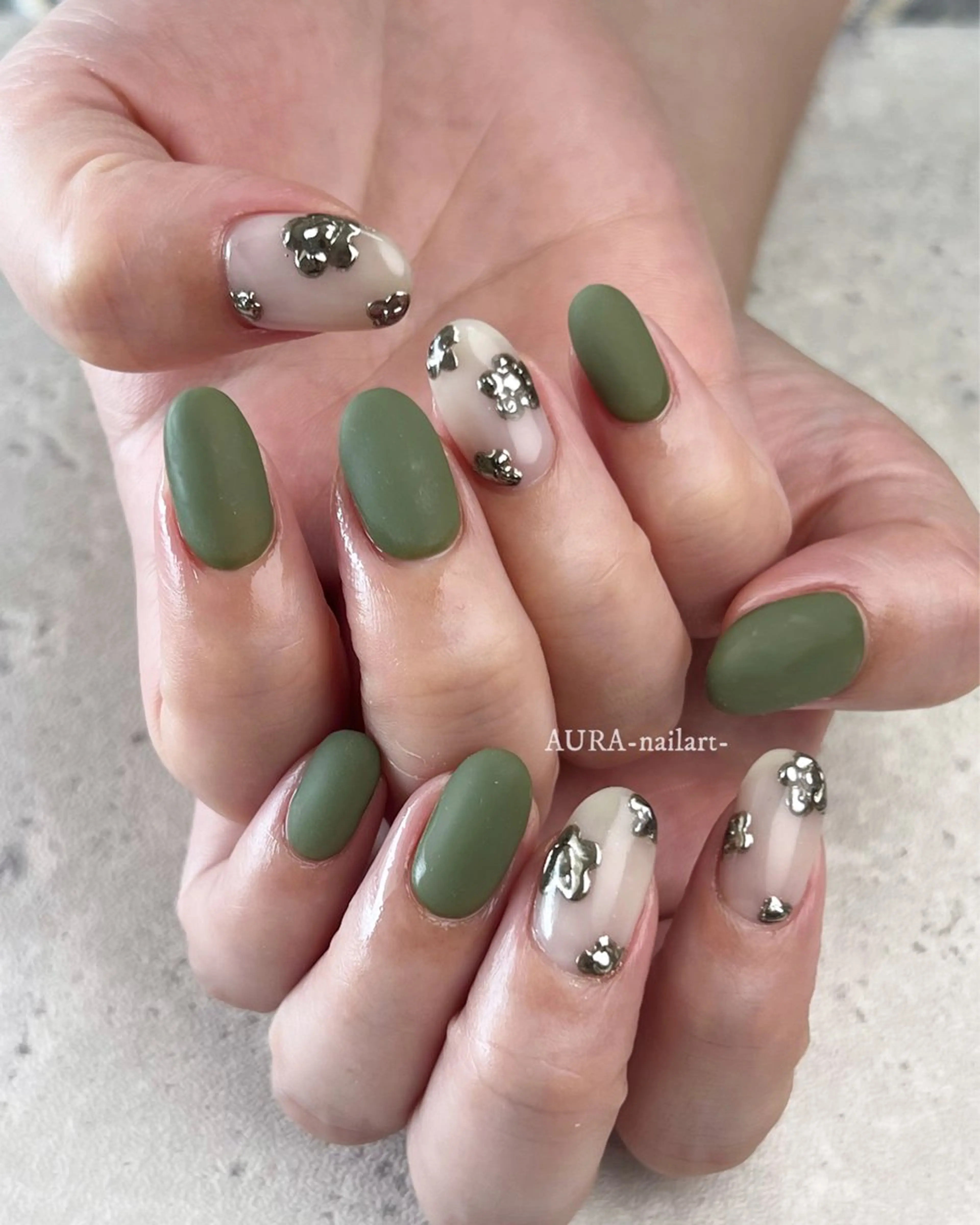 ネイル ハンドネイル フットネイル AURA nailartのネイルデザイン