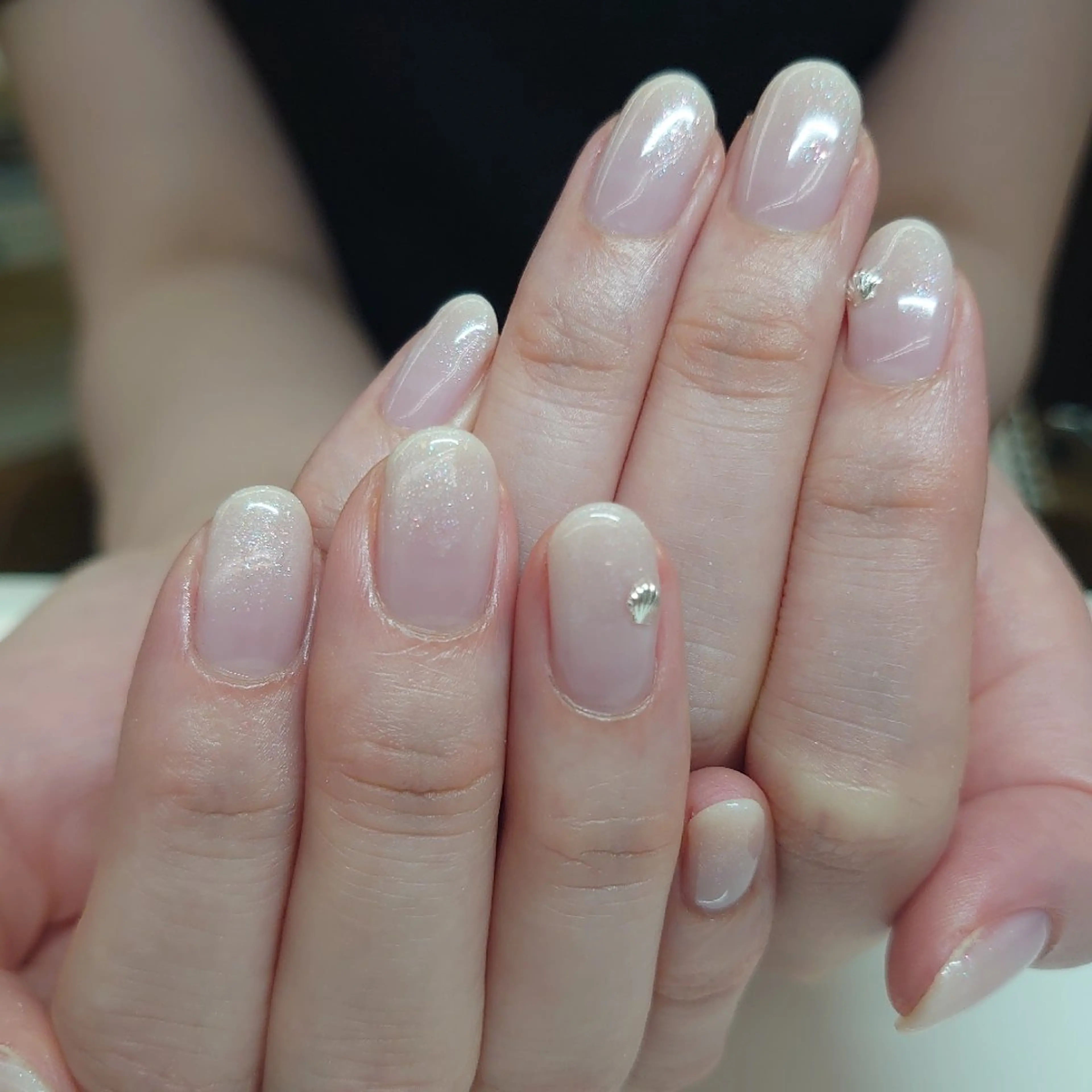 ネイル クリアネイル グラデーション ラメ(グリッター) オフィスネイル ハンドネイル Bianca浦和西口 ⭐mitoのネイルデザイン