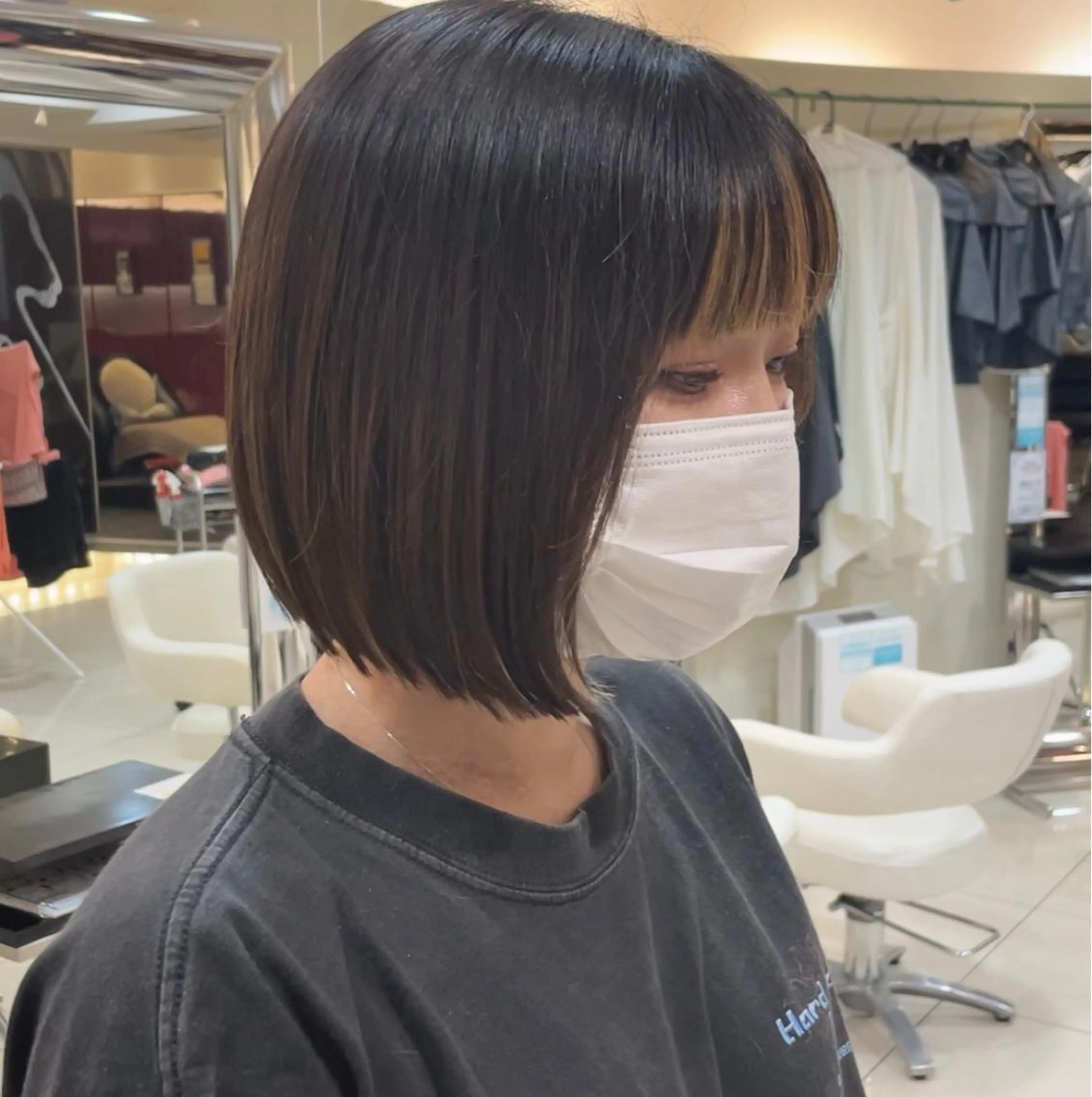 ミディアム カラー ヘアアレンジ ボブ HARUKI MINATO Japan SENDAI所属・🌈【透明感・韓国 ヘア】がっきー🌈のヘアスタイル