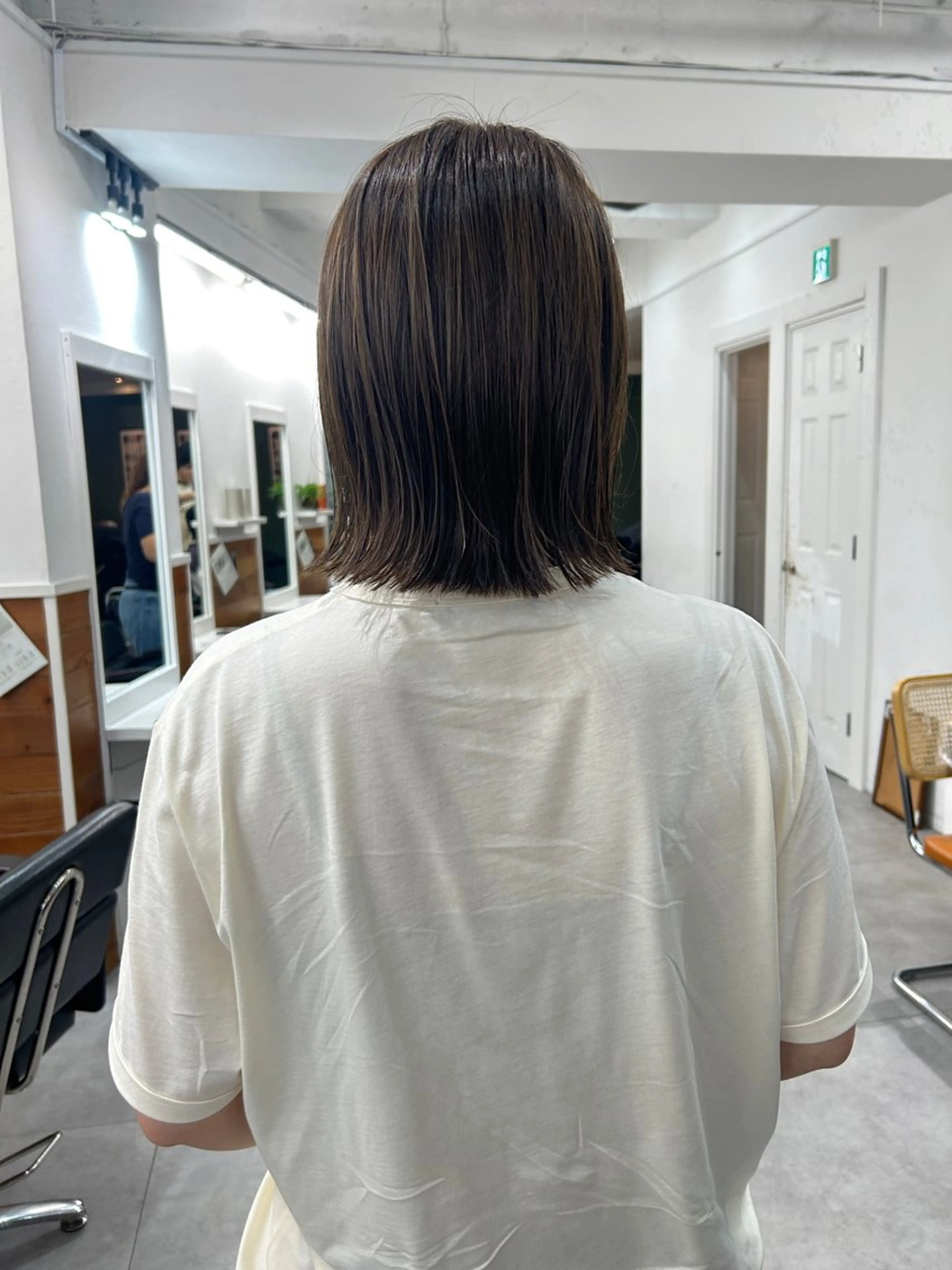 ミディアム カラー カット ヘアカラー トリートメント ボブ/透明感カラー /サナ🌼のヘアスタイル