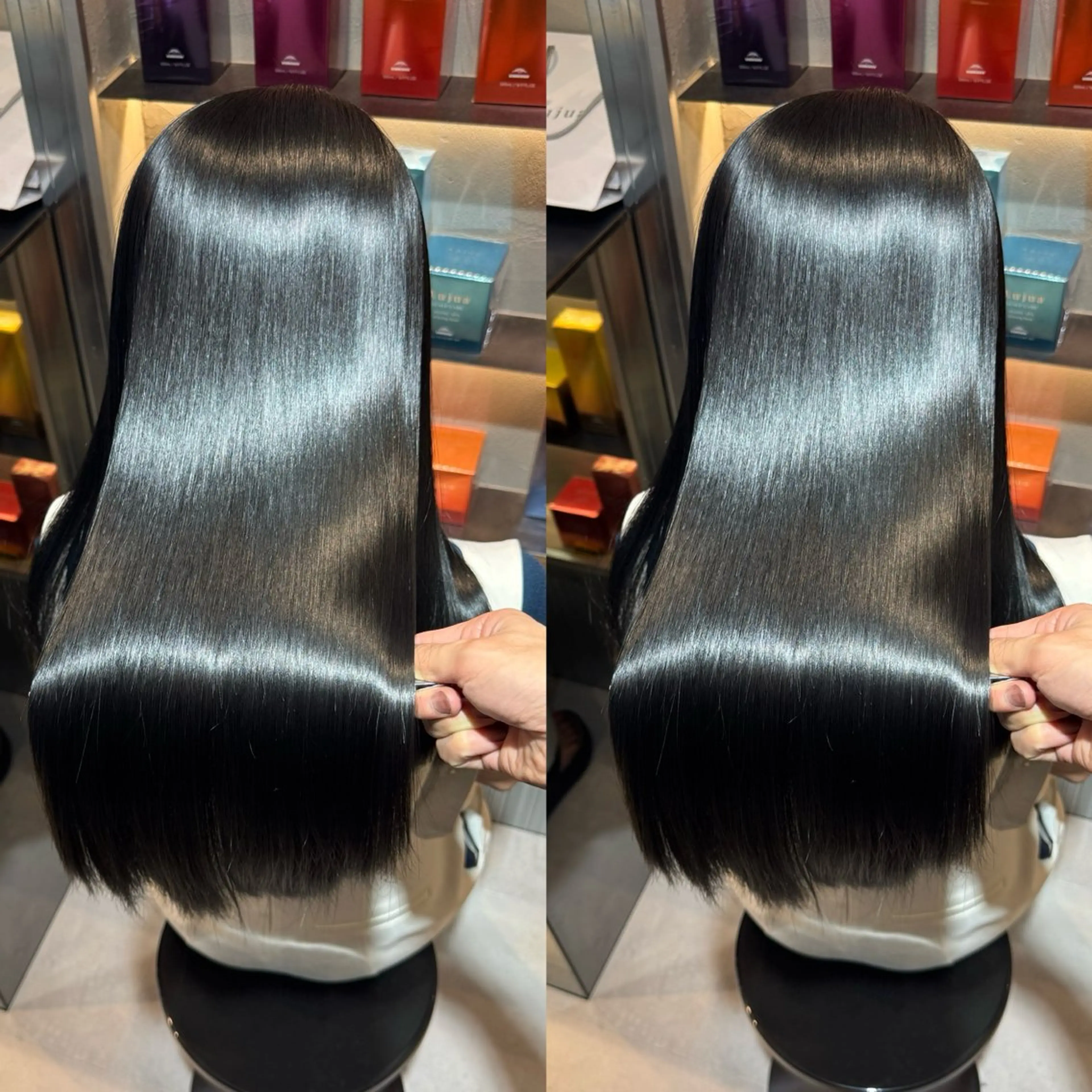 ロング カラー ブリーチ 髪質改善 縮毛矯正 トリートメント 酸性ストレート カット ヘアカラー 縮毛矯正 トリートメント 髪質改善女性支持率 Ｎｏ．1💍yasuのヘアスタイル
