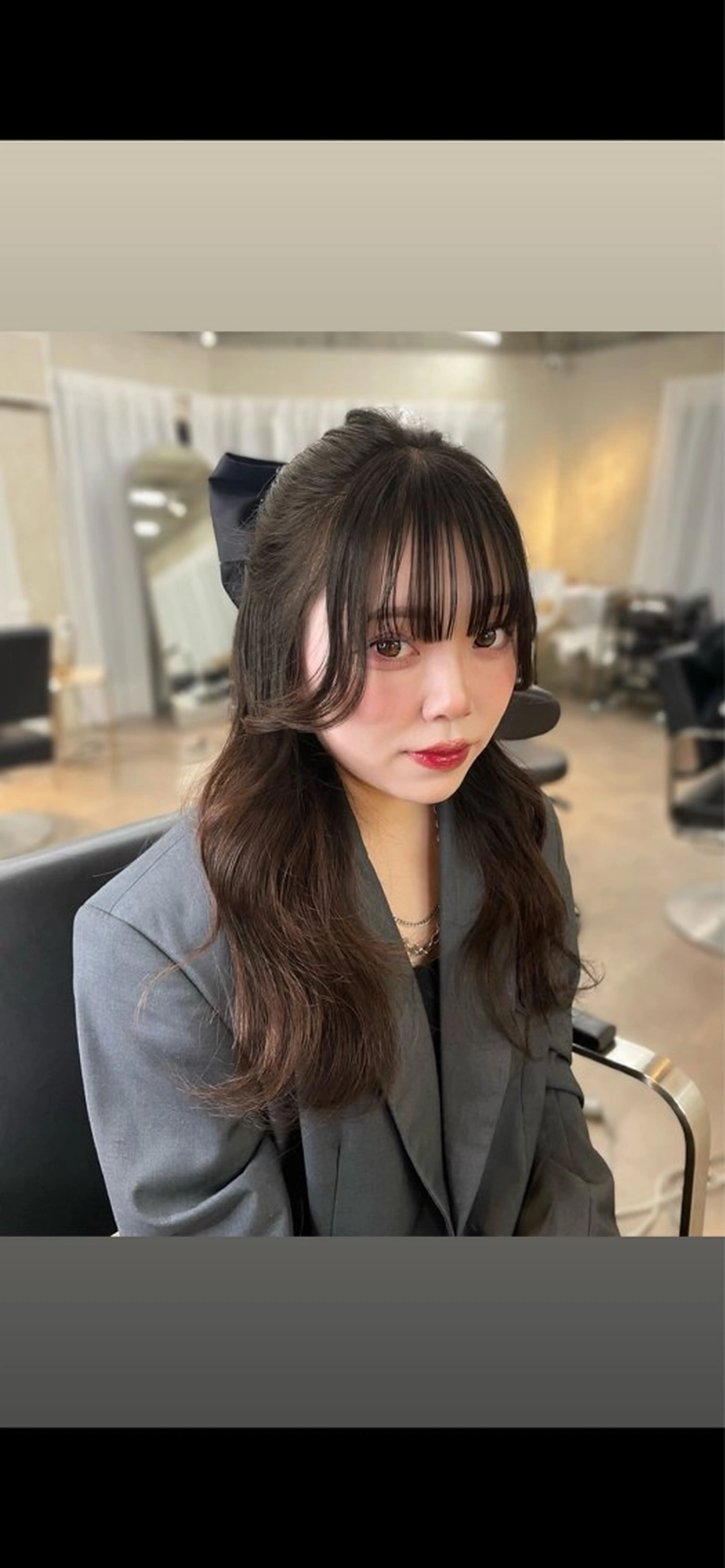 セミロング カラー ワンホンレイヤー 福岡天神RAIRAのヘアスタイル