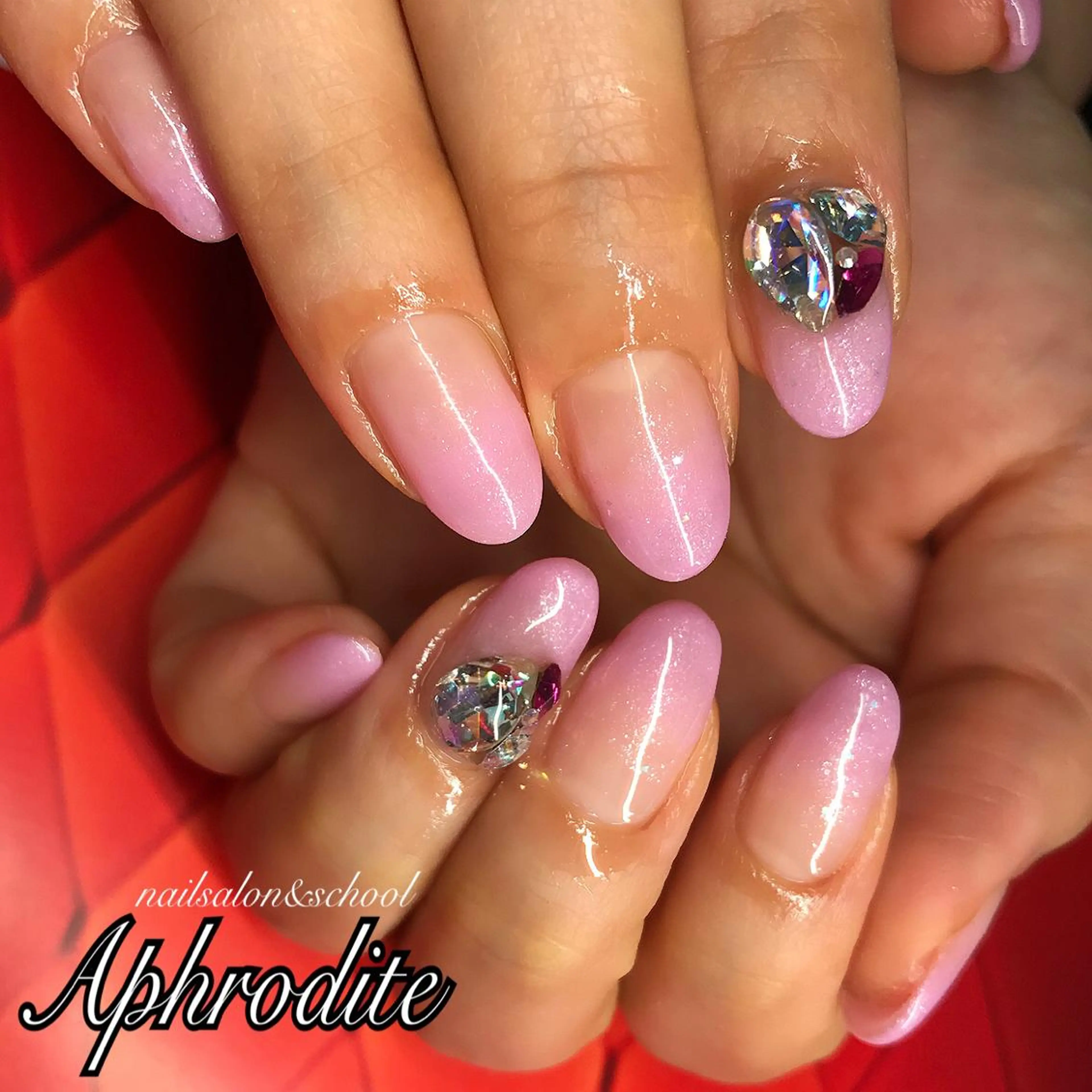 ネイル スカルプネイル シンプルネイル APHRODITE Nagisaのネイルデザイン