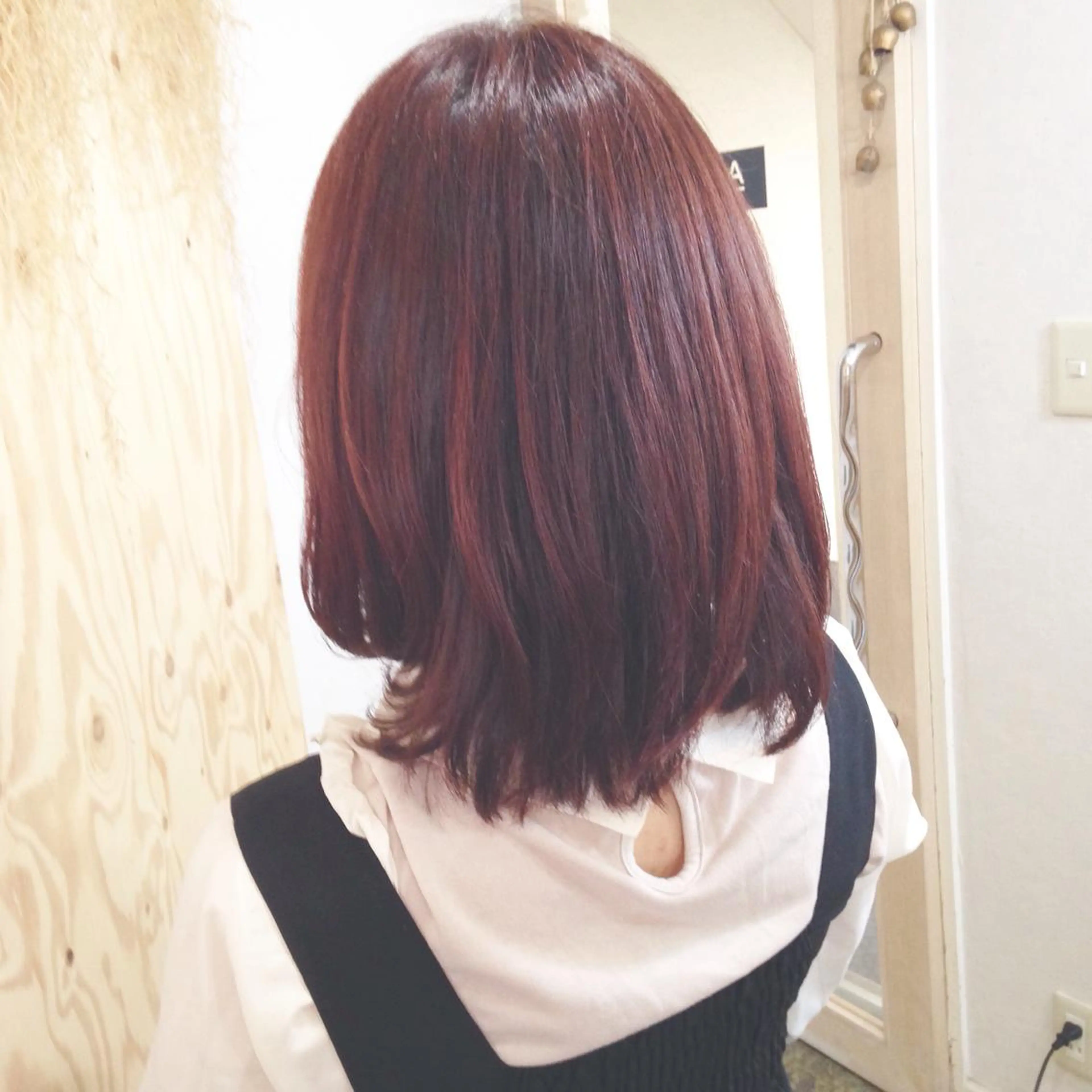 ミディアム カラー レッドカラー バイオレットカラー 💎髪質改善💎 デザイナーshinのヘアスタイル