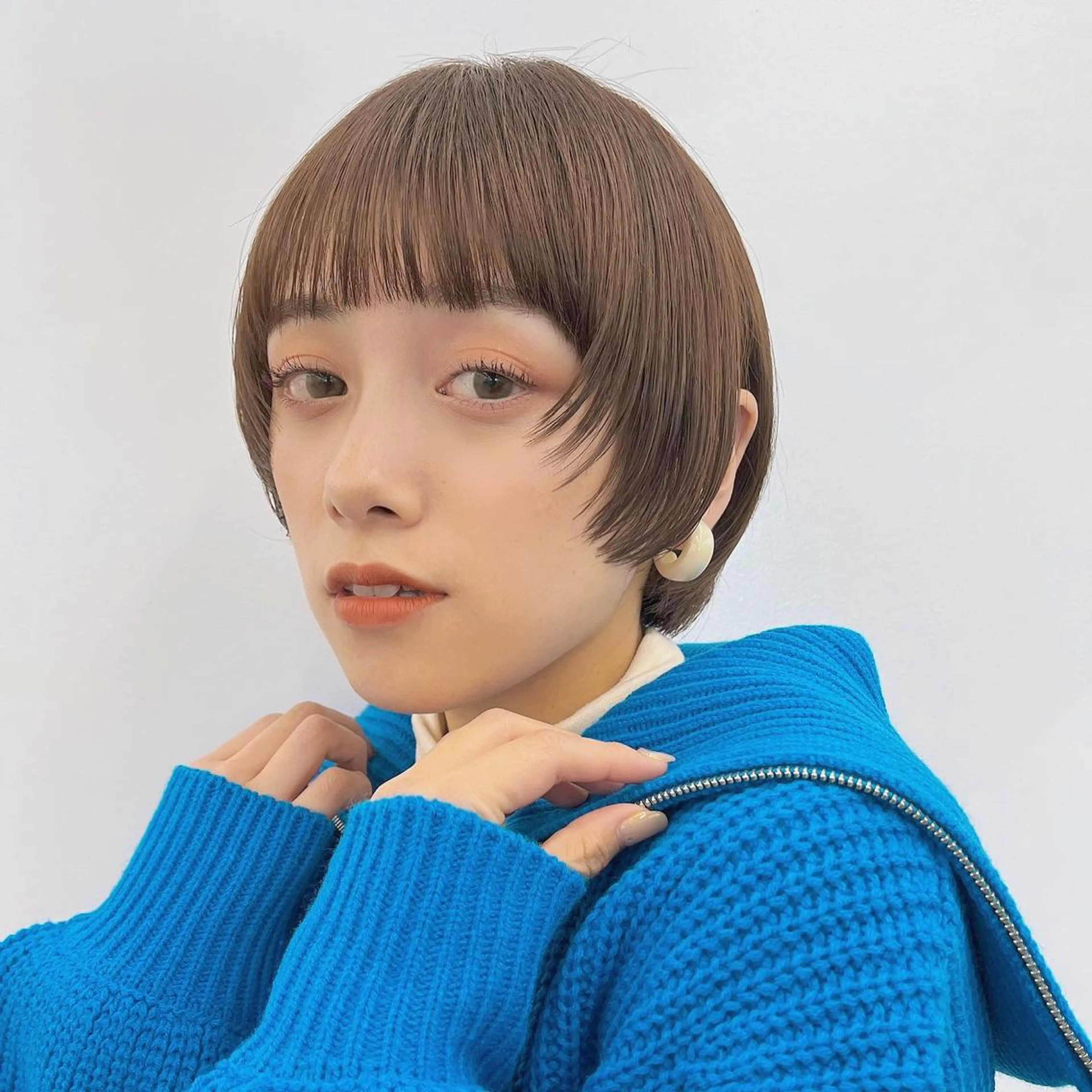 ショート ハイライト カット ヘアカラー トリートメント 🌱ボブ/レイヤー/ ベージュ/あやみ✨のヘアスタイル