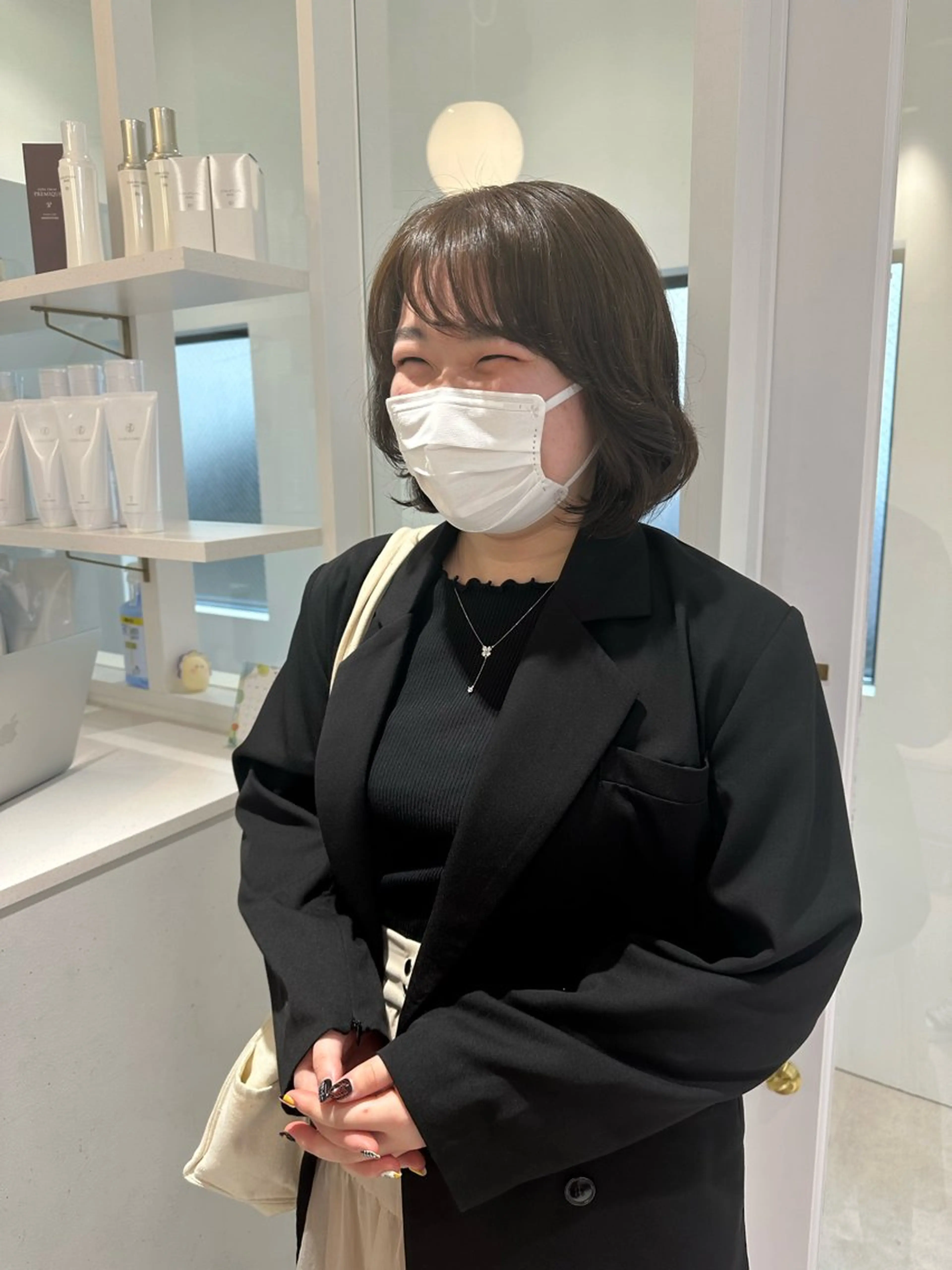 ミディアム カラー お洒落パーマ/ 艶カラー/michiのヘアスタイル