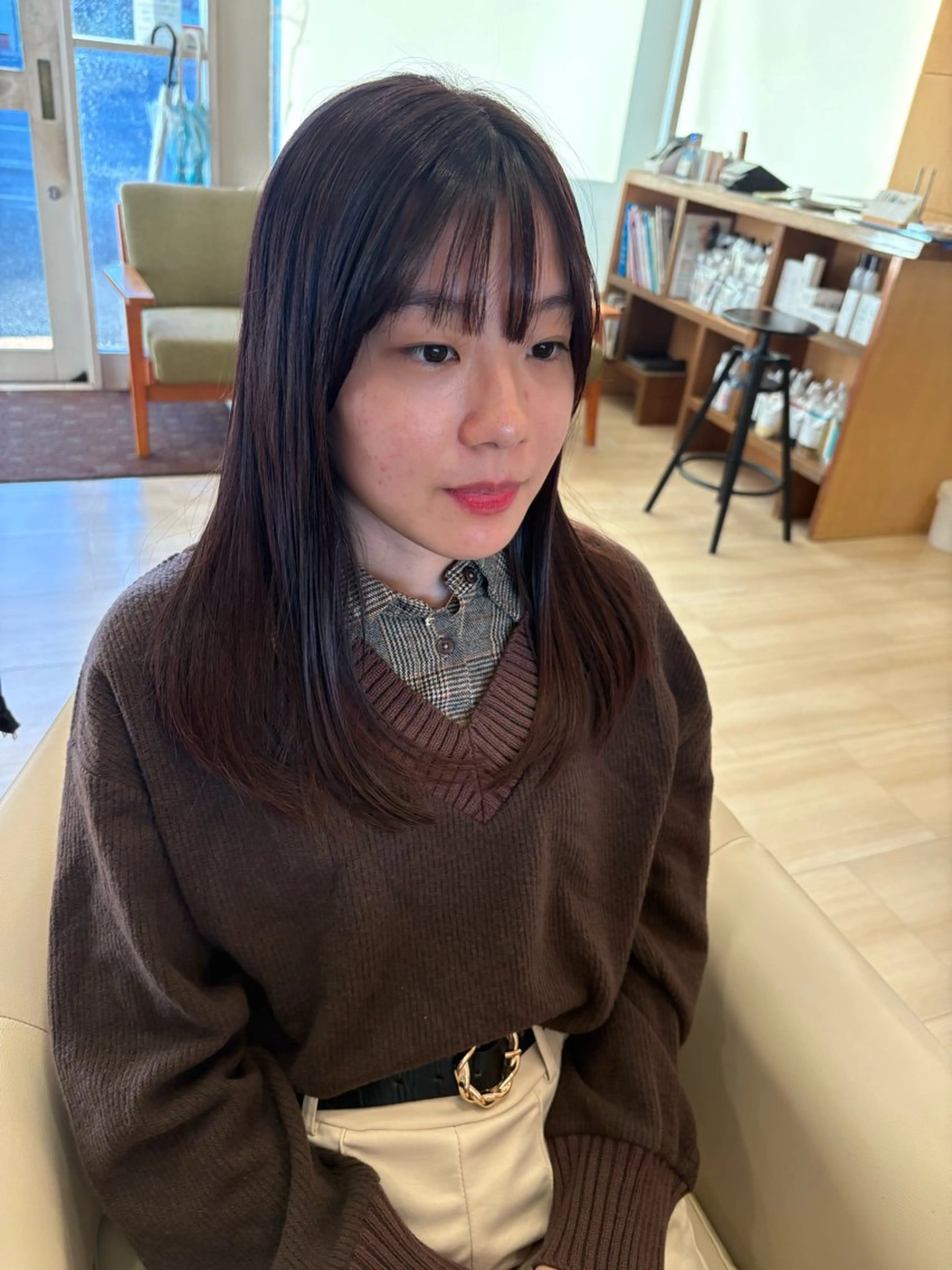 セミロング 顔周りカット arch. 津福店のヘアスタイル