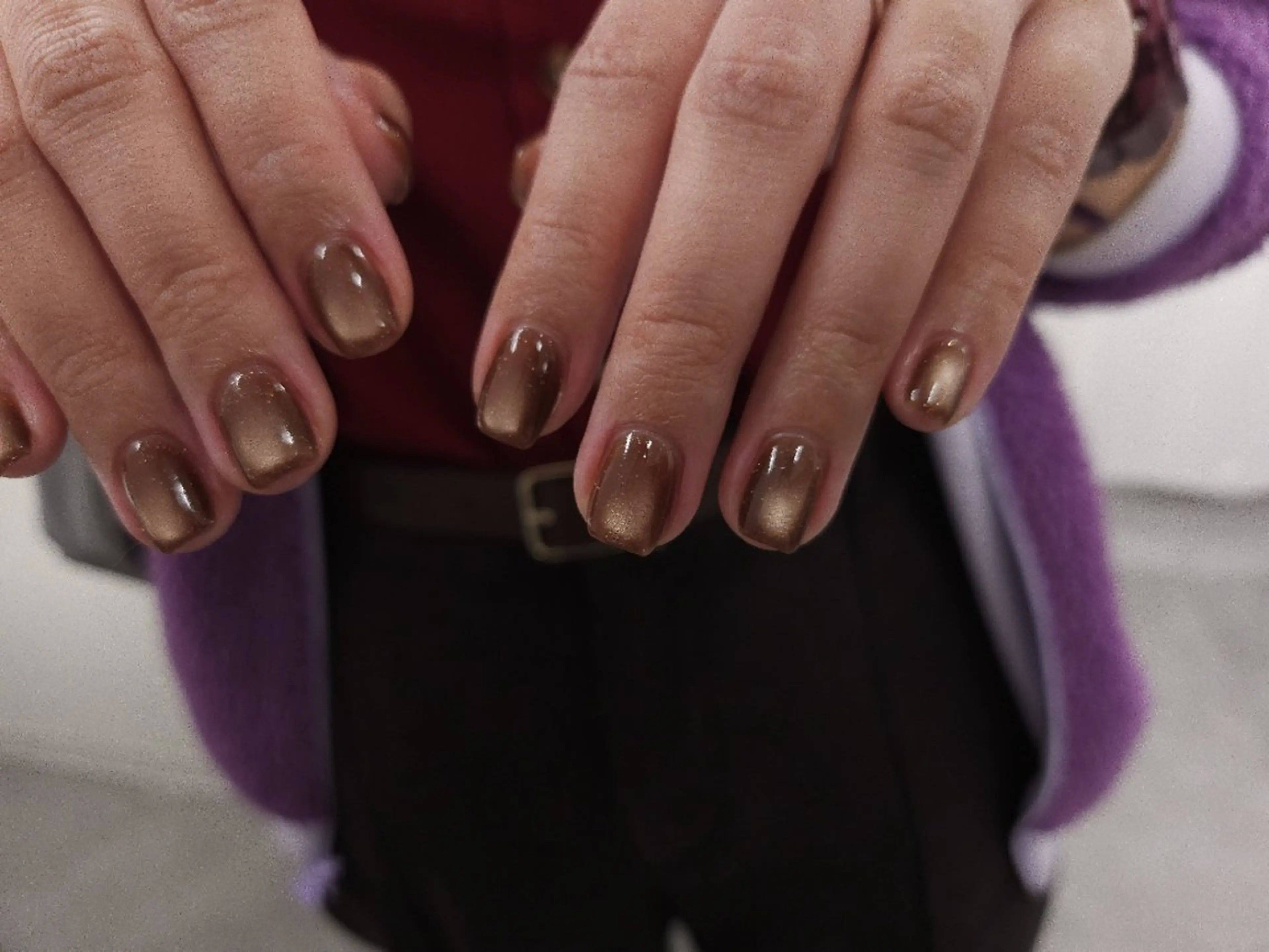 ネイル ブラウン ジェルネイル マグネットネイル パラジェル 冬ネイル ハンドネイル puku nail 🌼kazu🌼のネイルデザイン