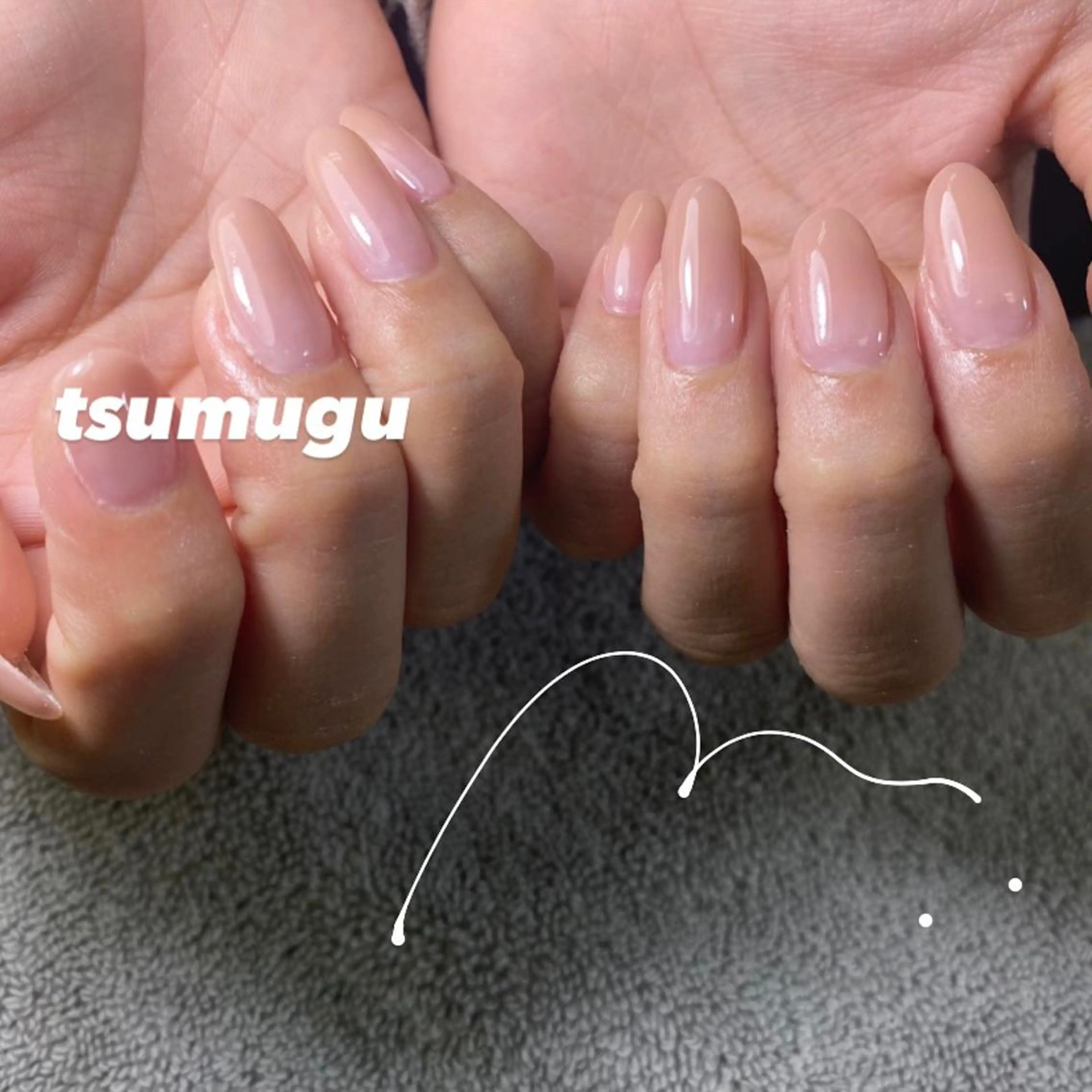 カラー グラデーションカラー ハンドネイル つむぐ サロンのネイルデザイン