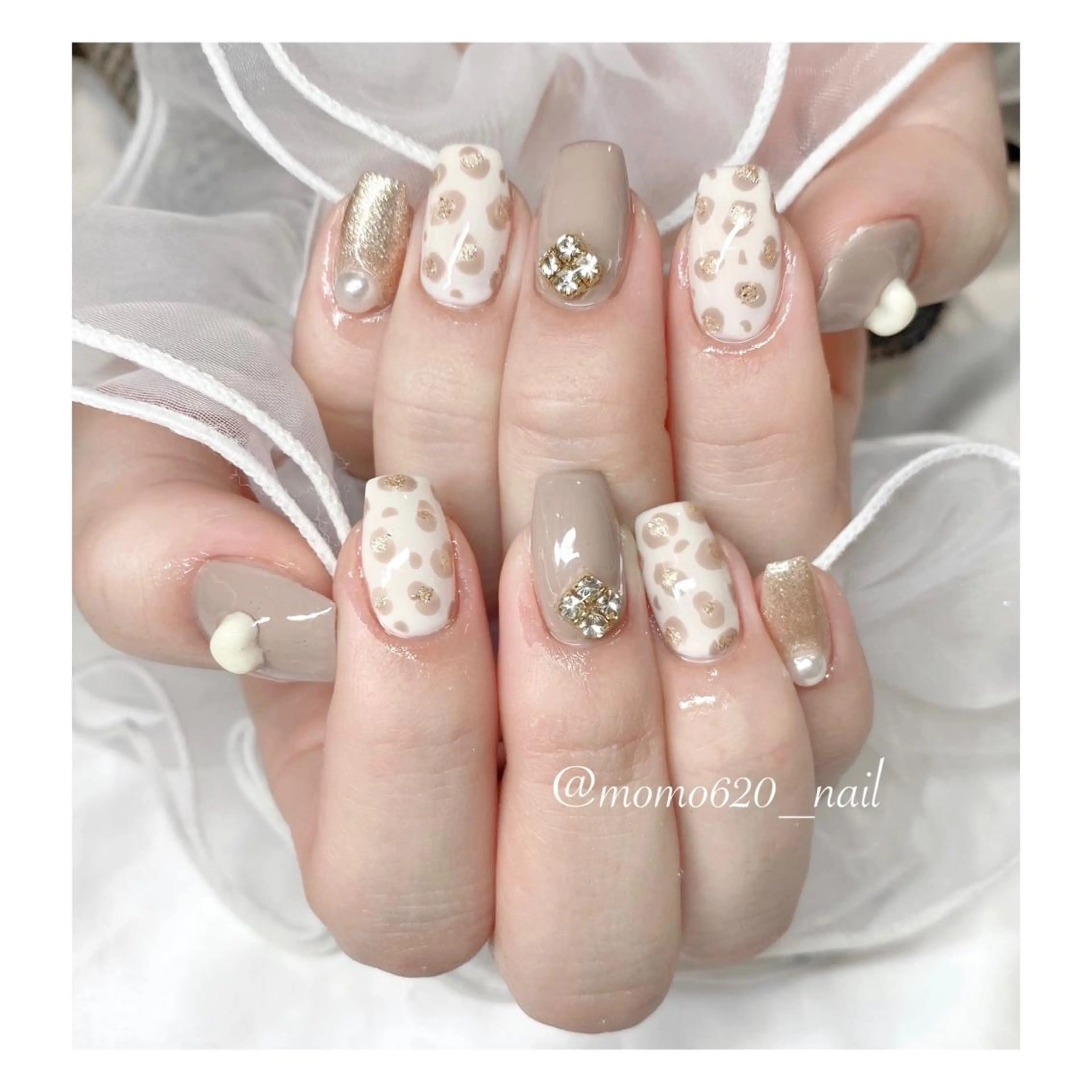 ネイル アニマル柄 nailsalon moca 堀江店所属・moca堀江店 momokaのネイルデザイン