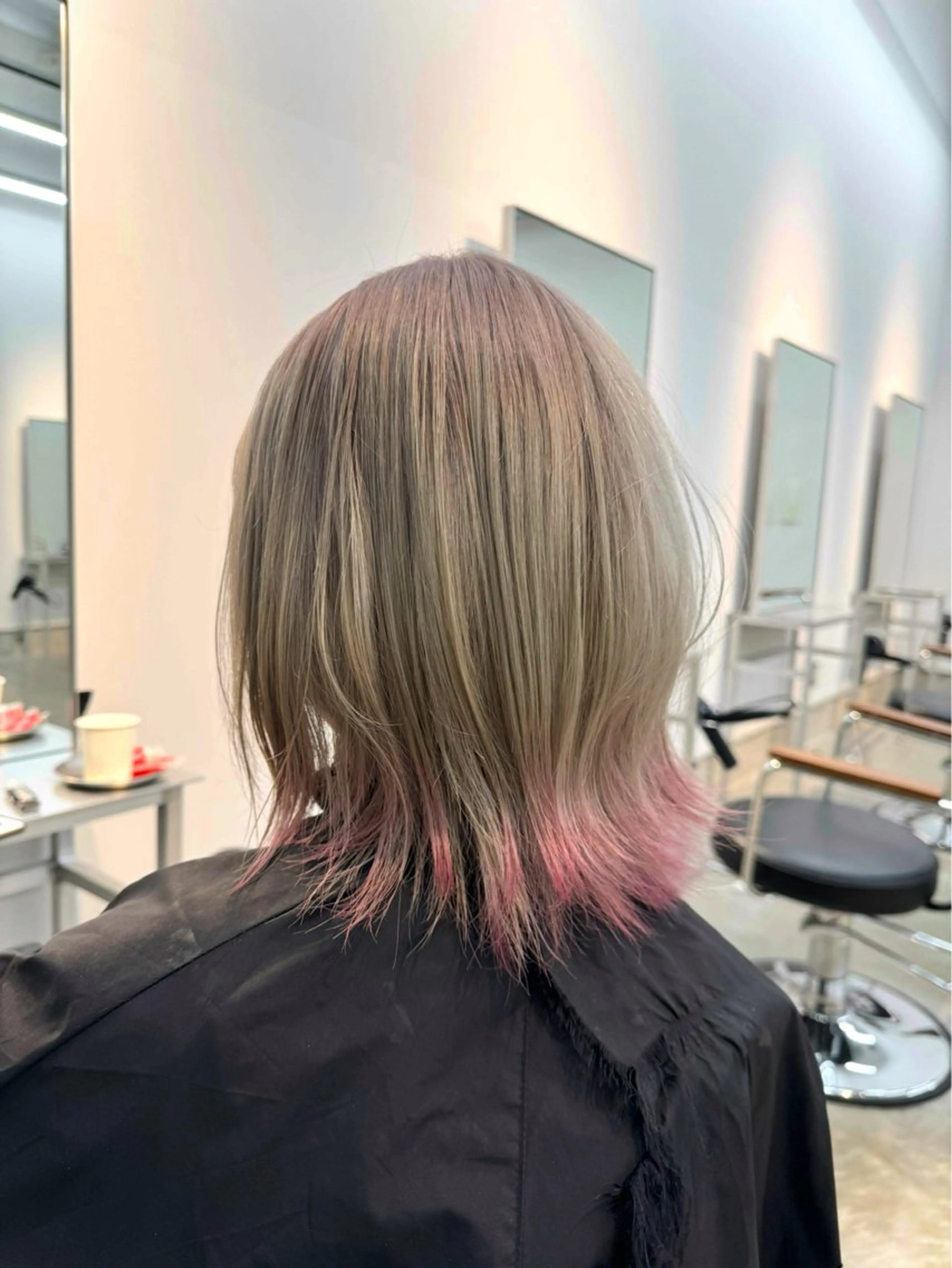 ミディアム カラー ヘアカラー 佐久間 一稀のヘアスタイル