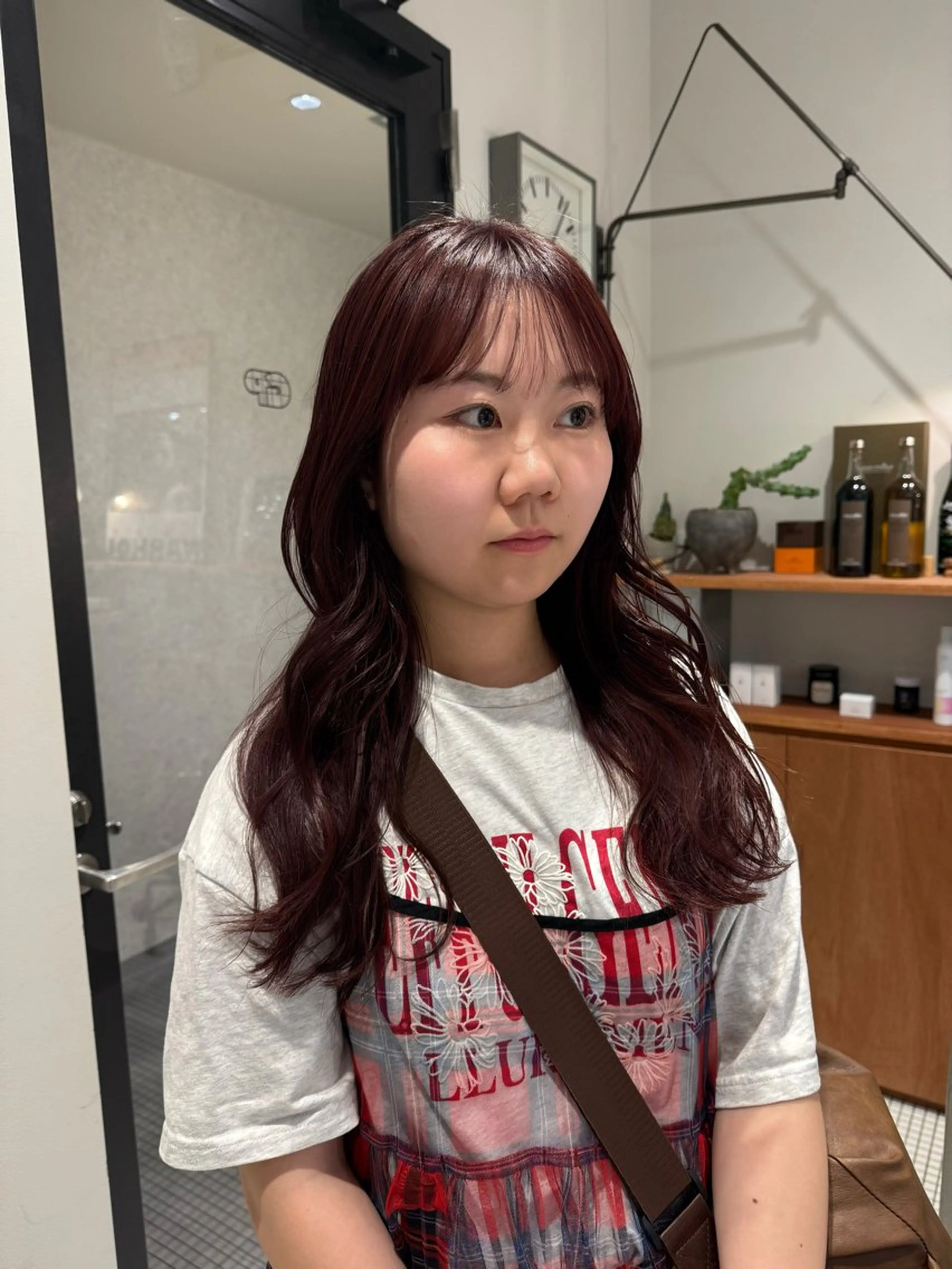 セミロング カット ヘアカラー トリートメント コノカ暖色カラー/ 透明感カラーのヘアスタイル