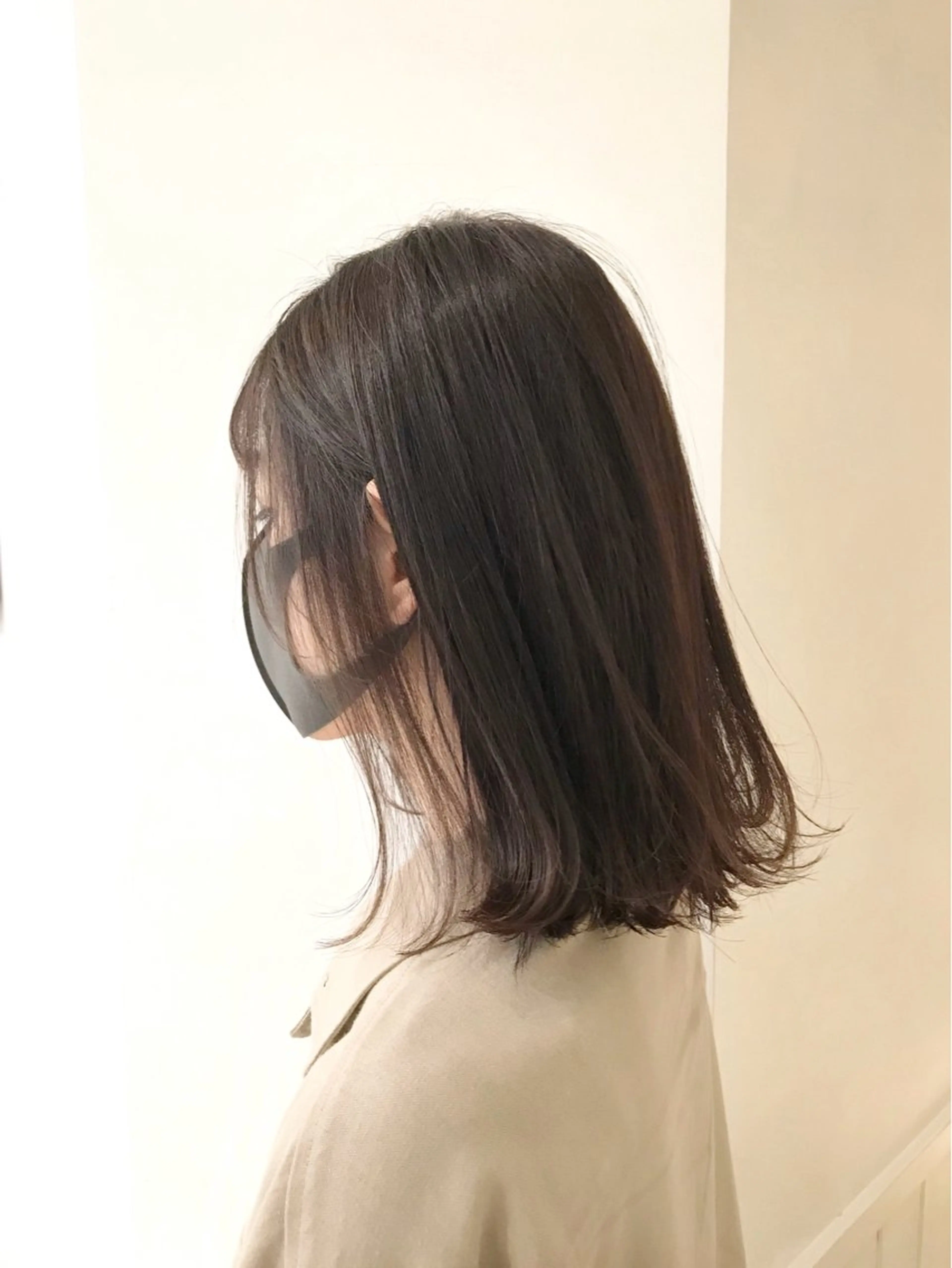 ミディアム カラー ヘアアレンジ ブリーチ グレージュ インナーカラー ラベンダーカラー ラベンダーグレージュ Lien所属・marika  / ボブ・オリーブカラーのヘアスタイル