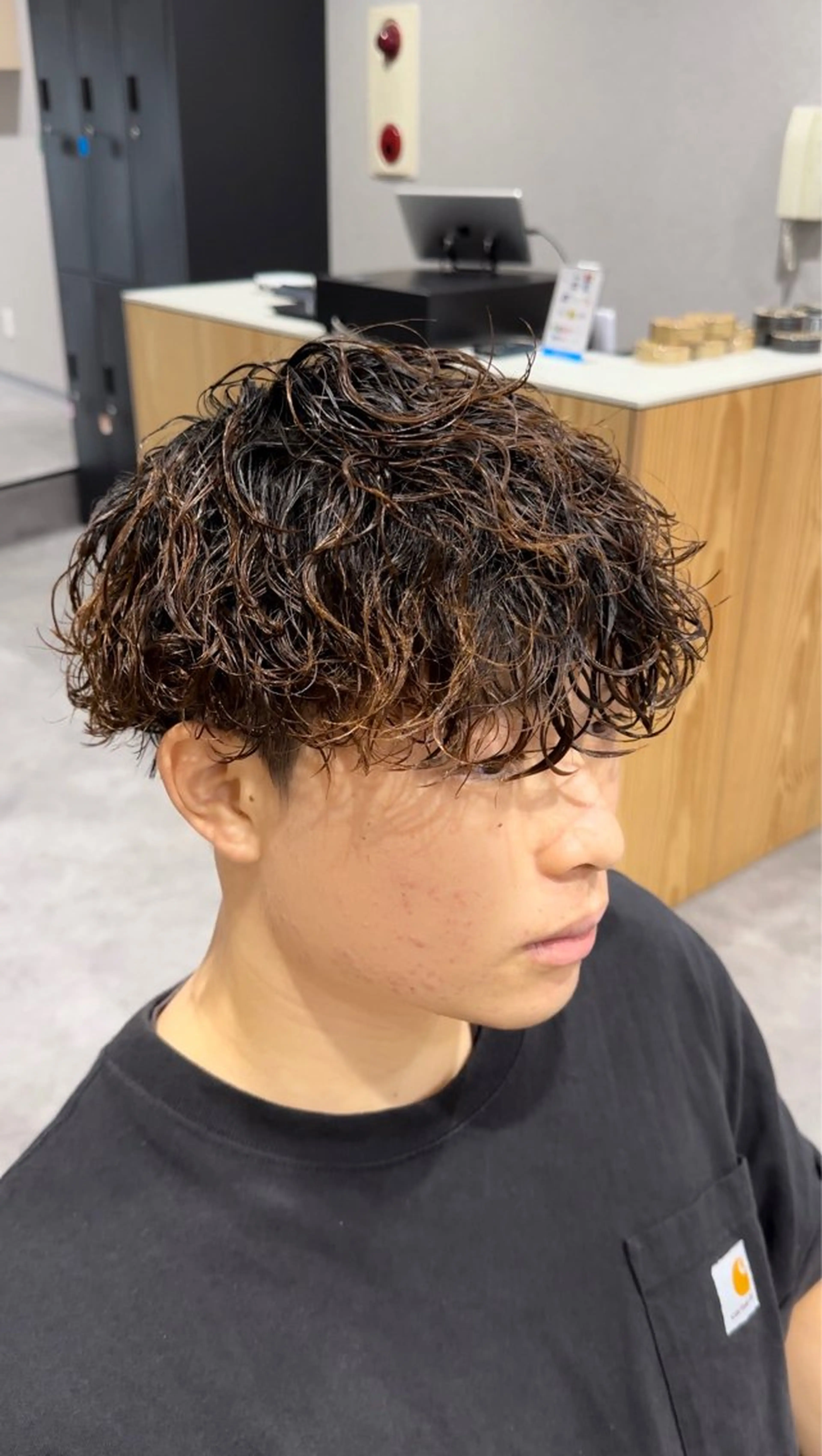 【ミニモ限定‼️】ミニモメンズカット+波巻きパーマ(メンズパーマ/波巻きパーマ/スパイラルパーマ/スペインカール)の写真