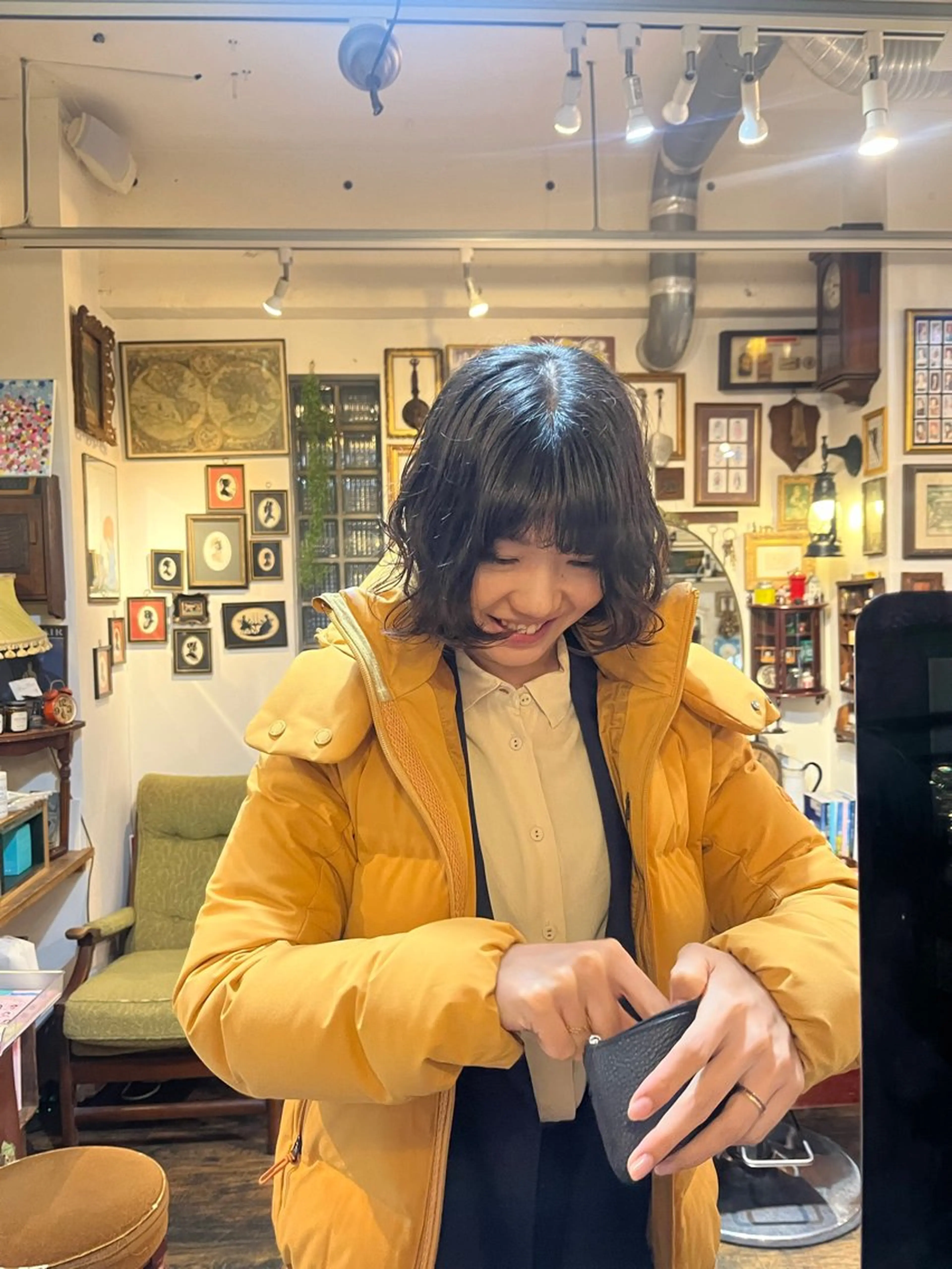 ミディアム パーマ ミディアムパーマ ボブ ニュアンスパーマ カット パーマ ヘッドスパ 抜け感パーマ/ 顔まわり/緒方椋のヘアスタイル