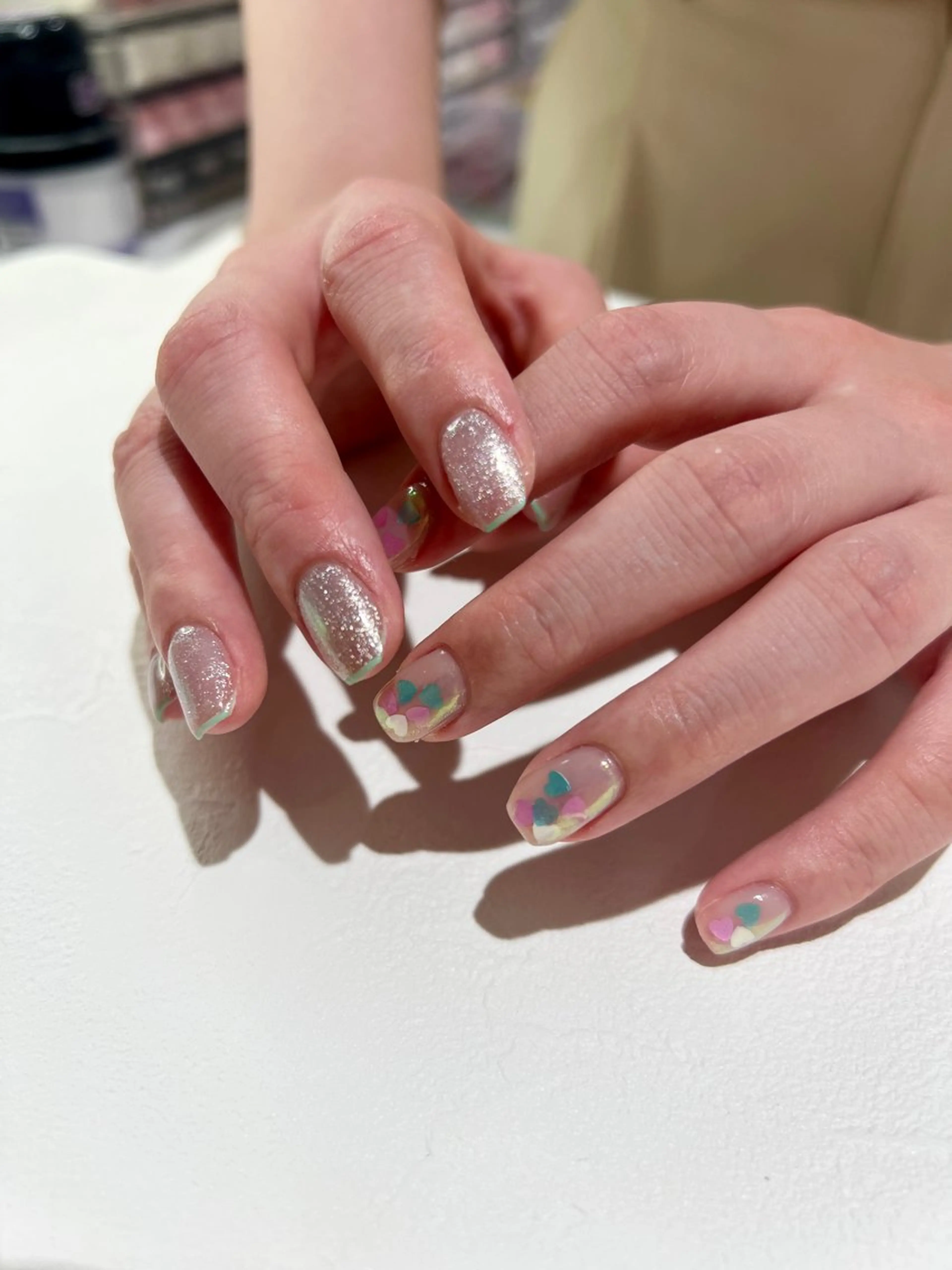ネイル フレンチネイル ハンドネイル 個性派ニュアンス nuts nail所属・【池袋】nuts nail　なつみのネイルデザイン