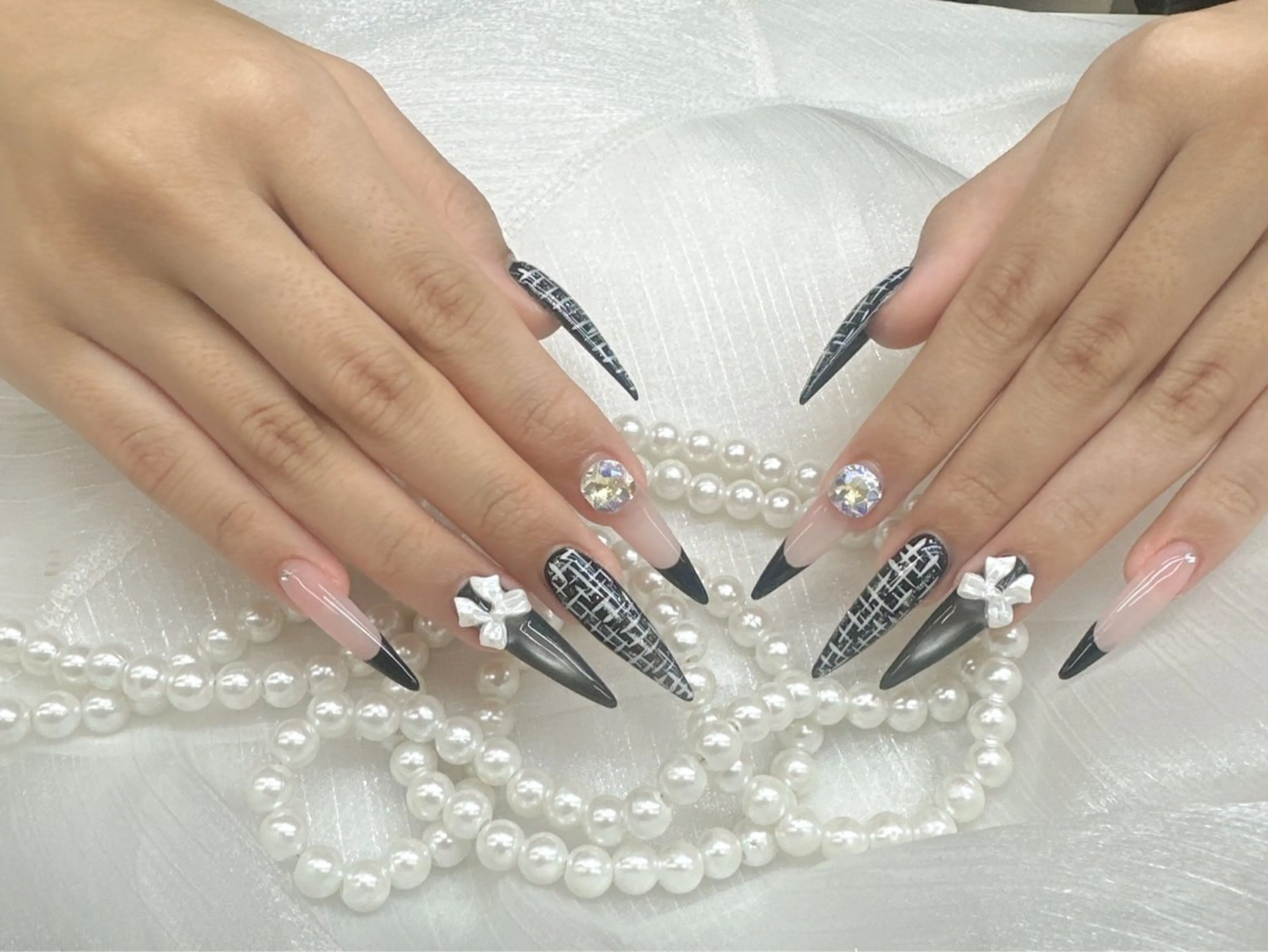 ネイル ハンドネイル ☁️Minmin Tsuki💙🩵のネイルデザイン