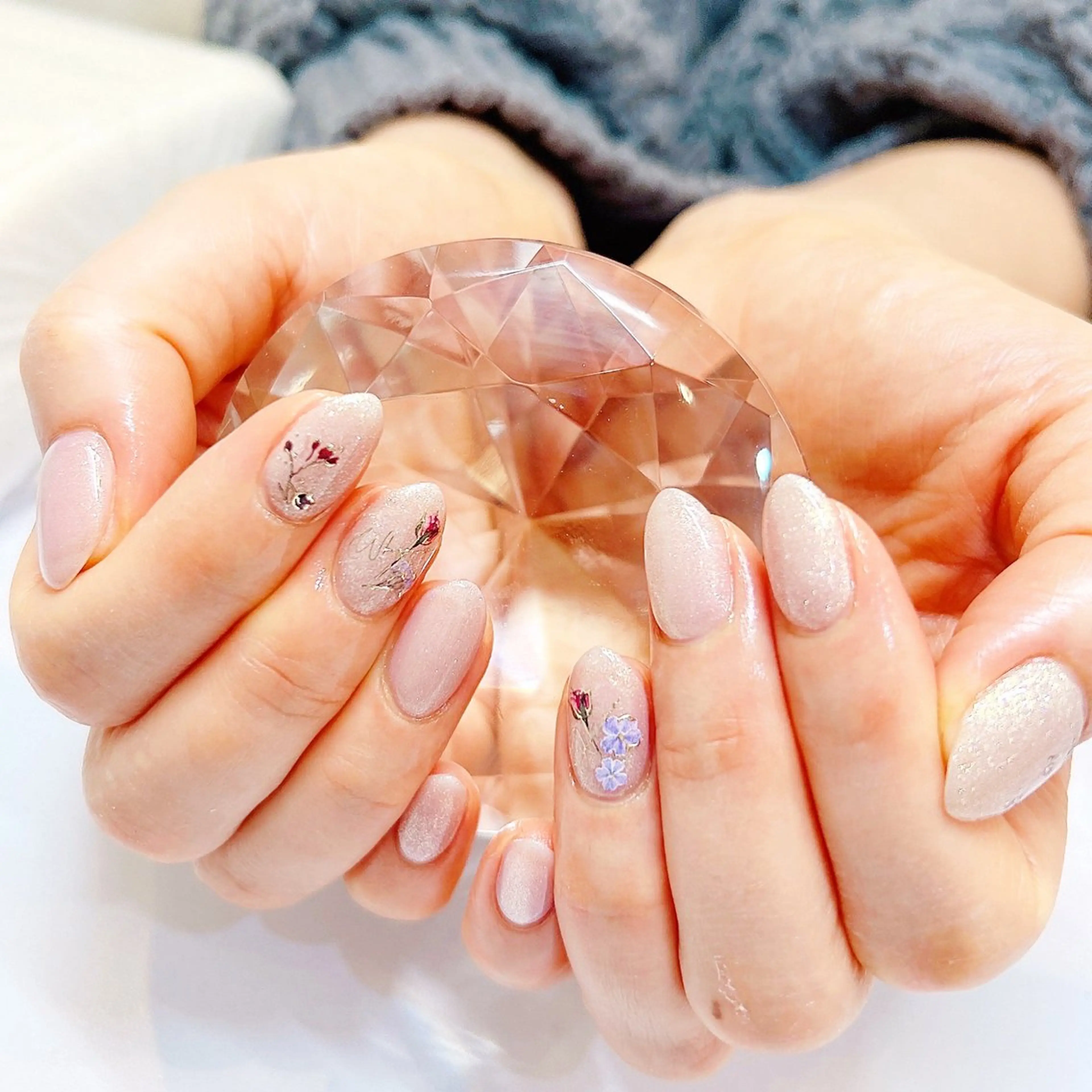 ネイル オフィスネイル シンプルネイル 春ネイル private salon Reiのネイルデザイン