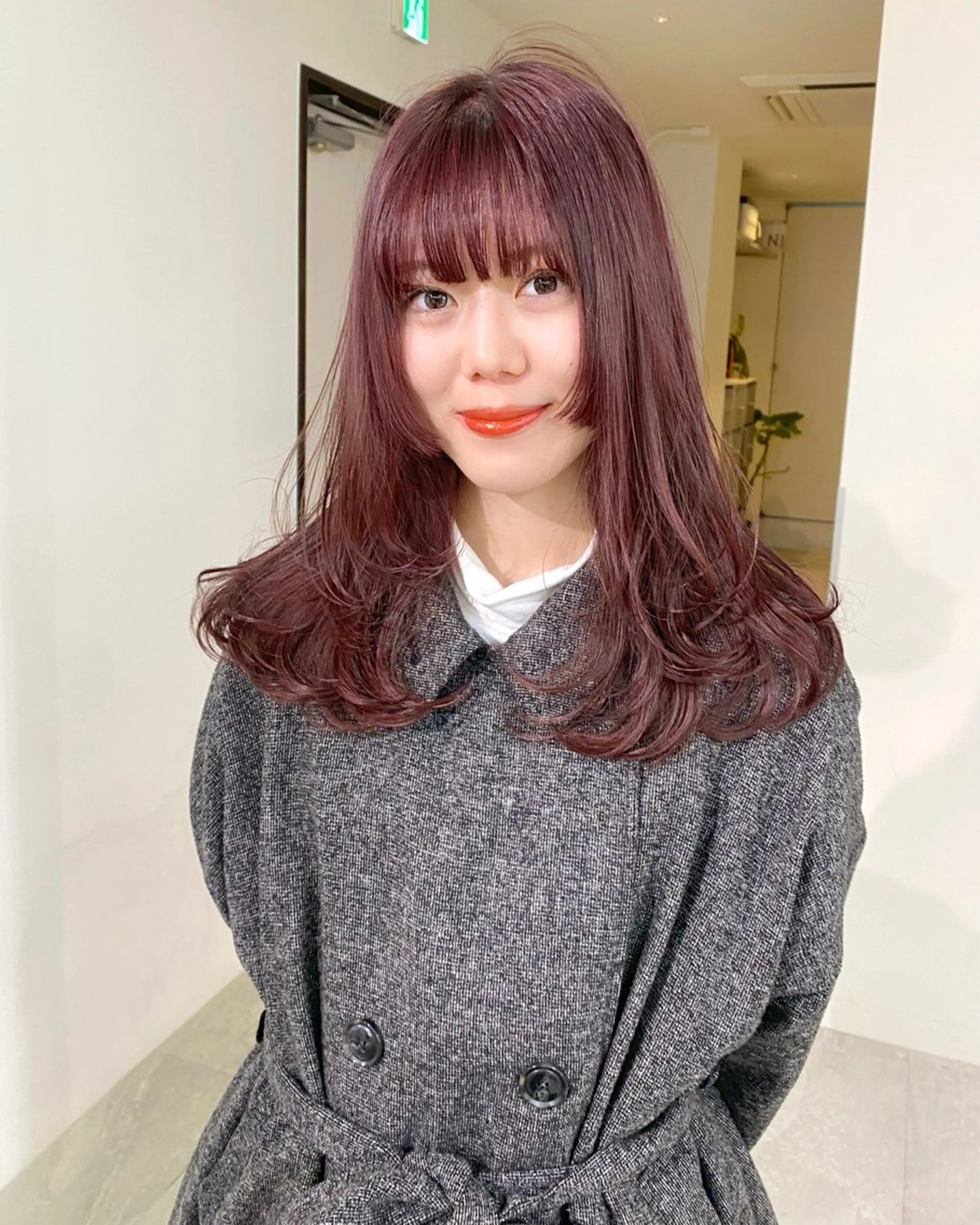 カラー 黒髪 ブリーチ 透明感カラー ダブルカラー ブリーチなしカラー ヘアカラー mizuki/ピンク ベージュ.レイヤーのヘアスタイル