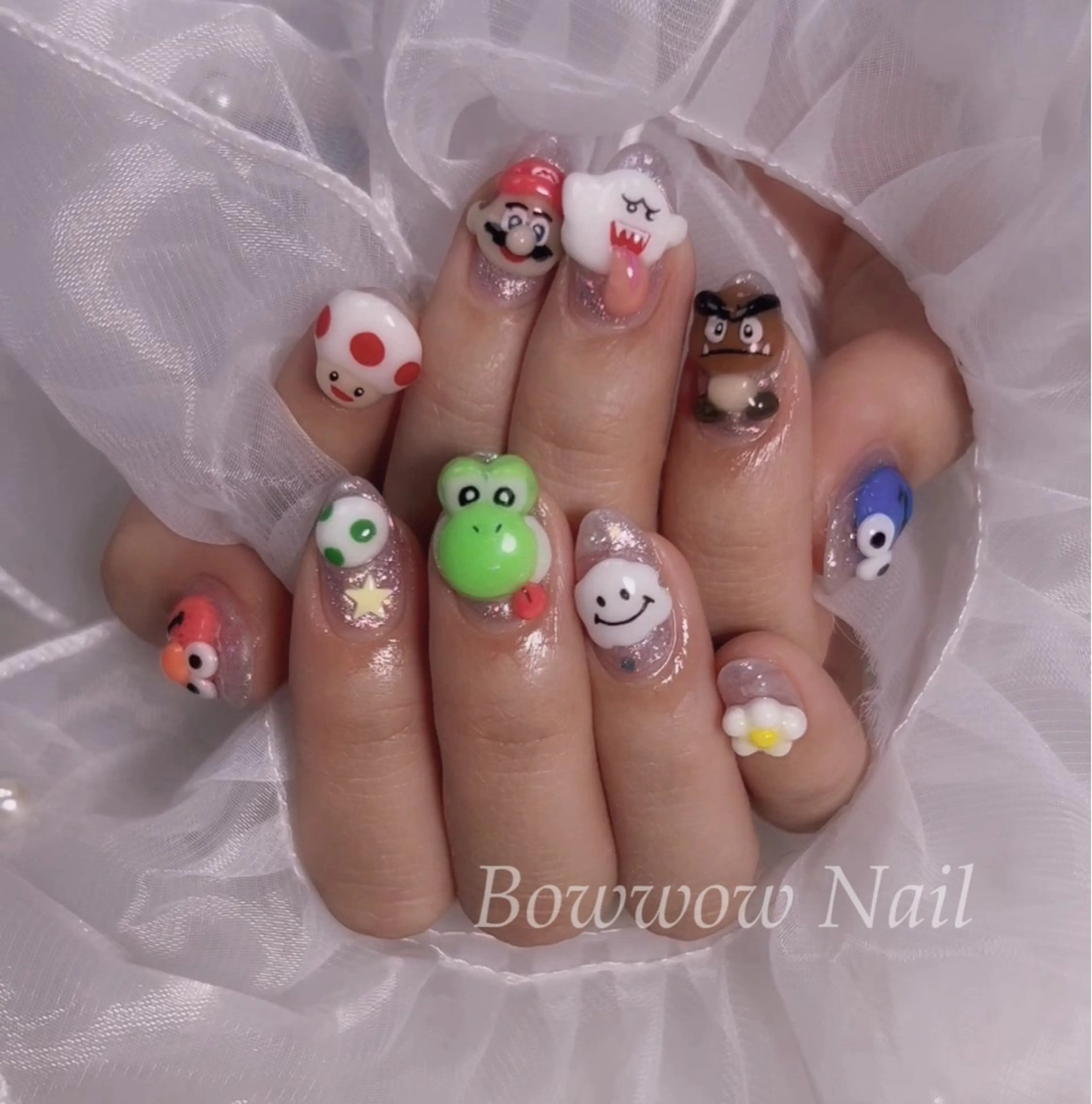ネイル マグネットネイル Bow wow Nail さや🧸のネイルデザイン