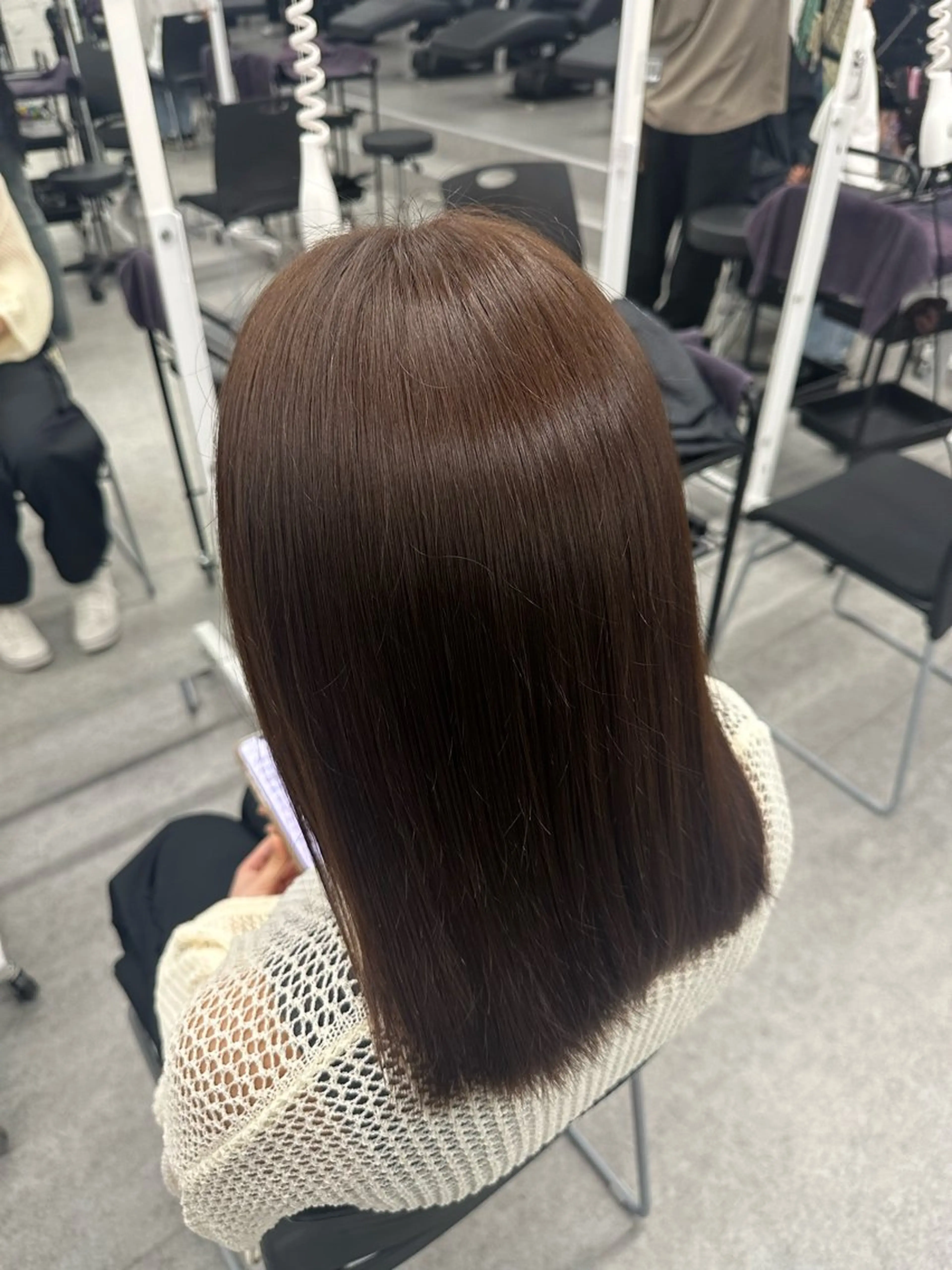 セミロング カラー 髪質改善 トリートメント カット ヘアカラー 🐺メンズパーマ マッシュ　あさひ🐺のヘアスタイル
