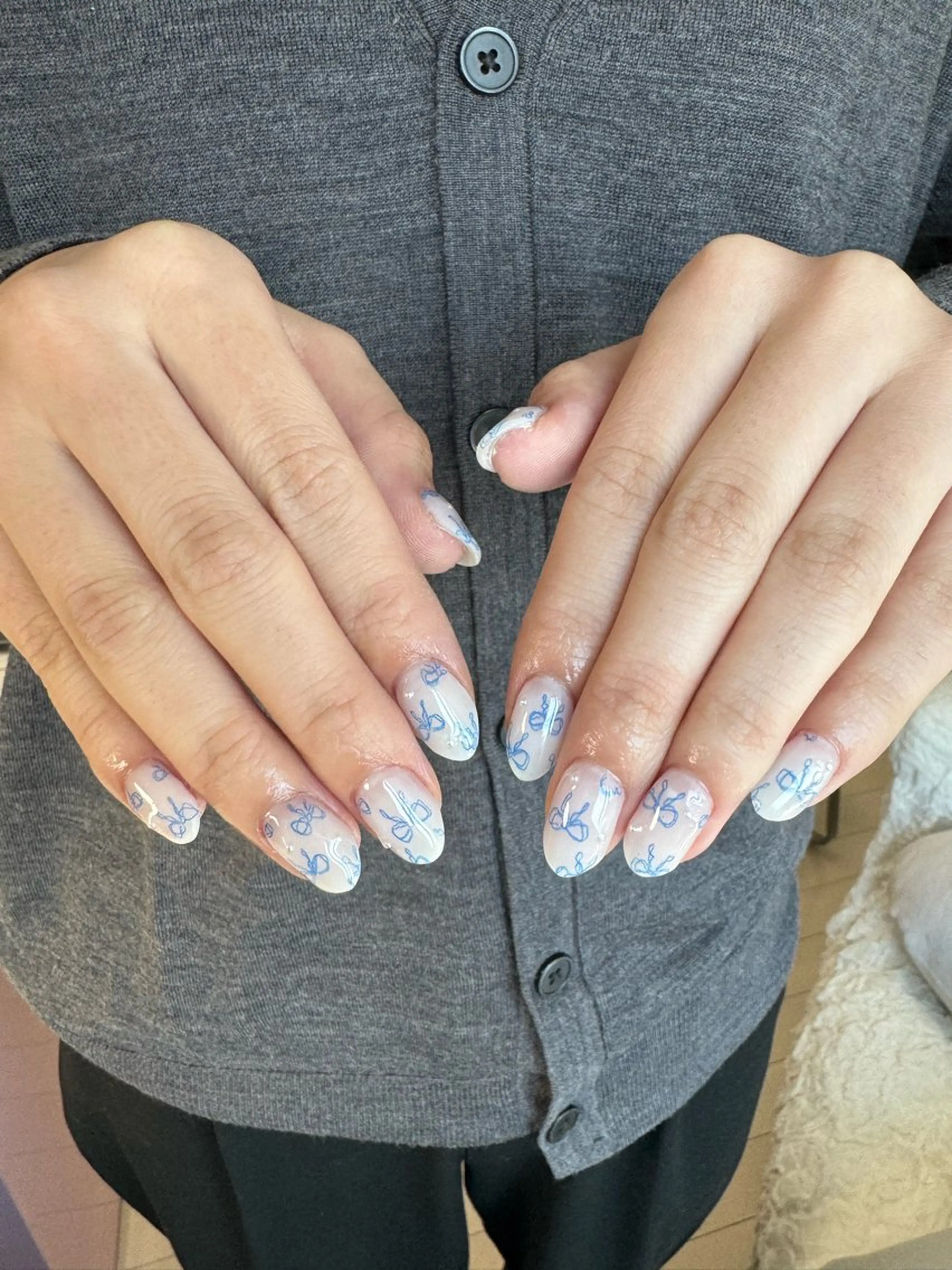 ネイル 持ち込み リボン nail salon CAREY 🎀のネイルデザイン