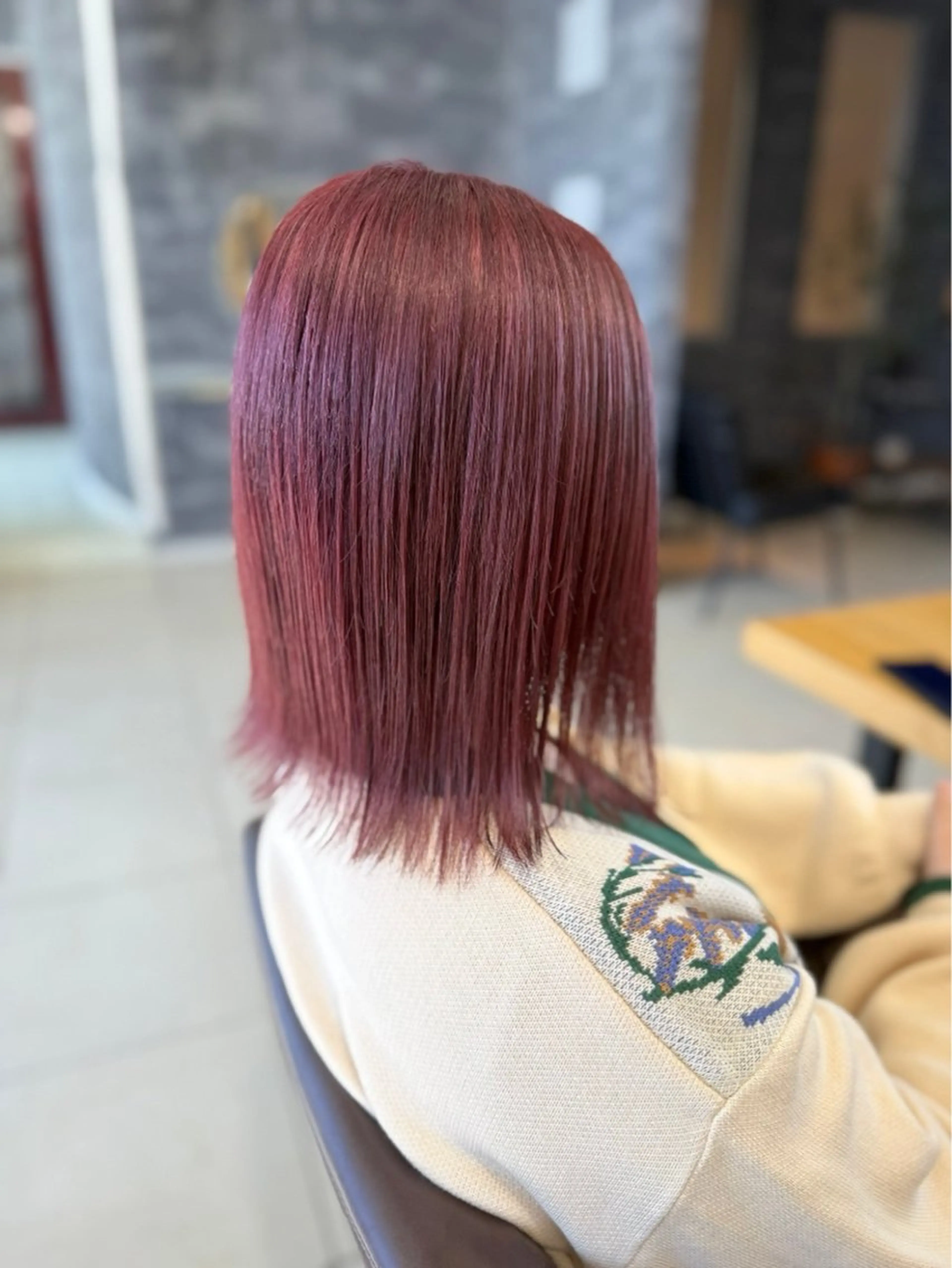 ミディアム カラー ヘアカラー こじま りおのヘアスタイル