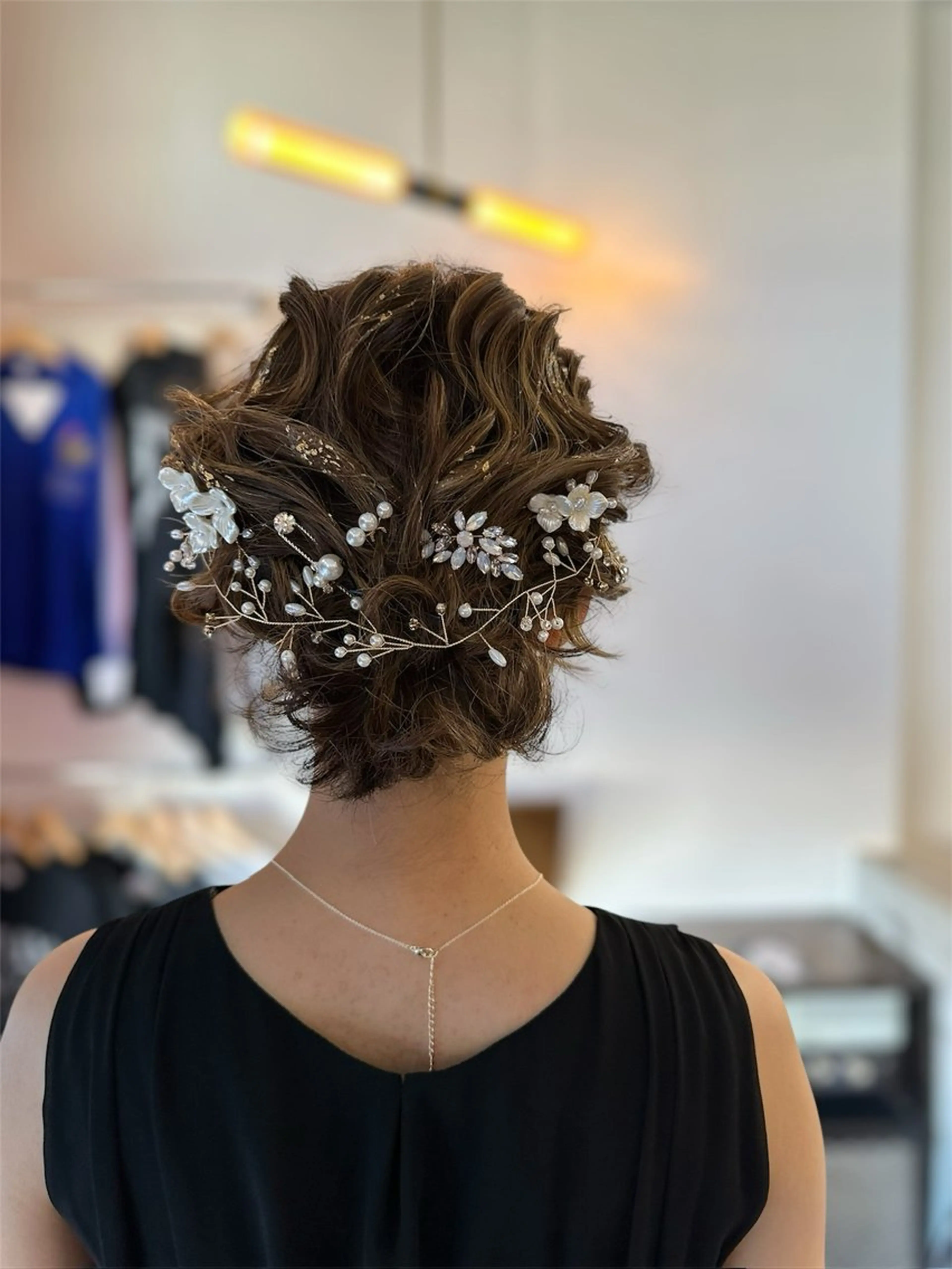 ミディアム ヘアアレンジ ヘアセット GENE CUTCLUB所属・岩村 夏姫のヘアスタイル