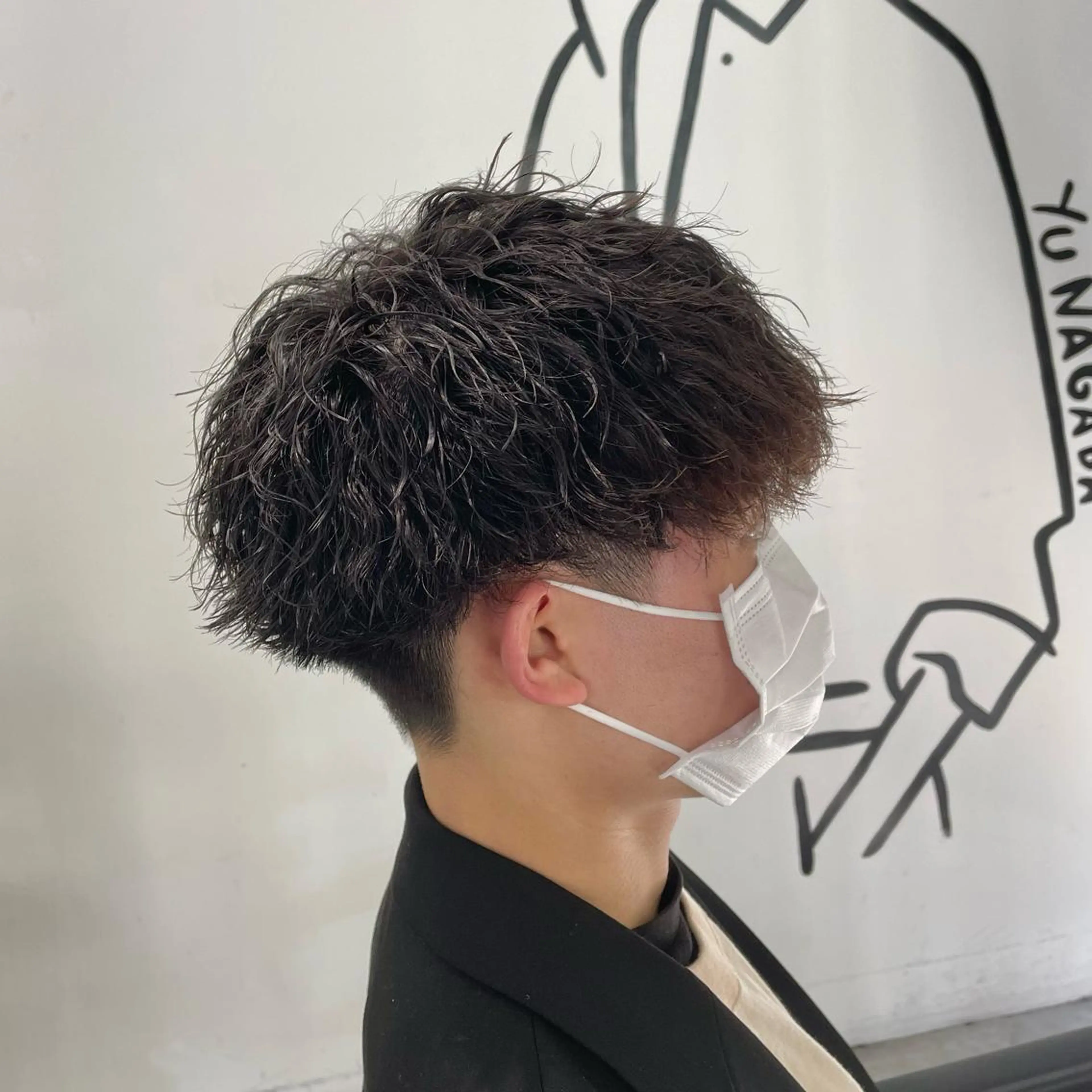 ショート パーマ メンズ マッシュ カット パーマ メンズ特化美容師/ 藤戸 椋のヘアスタイル