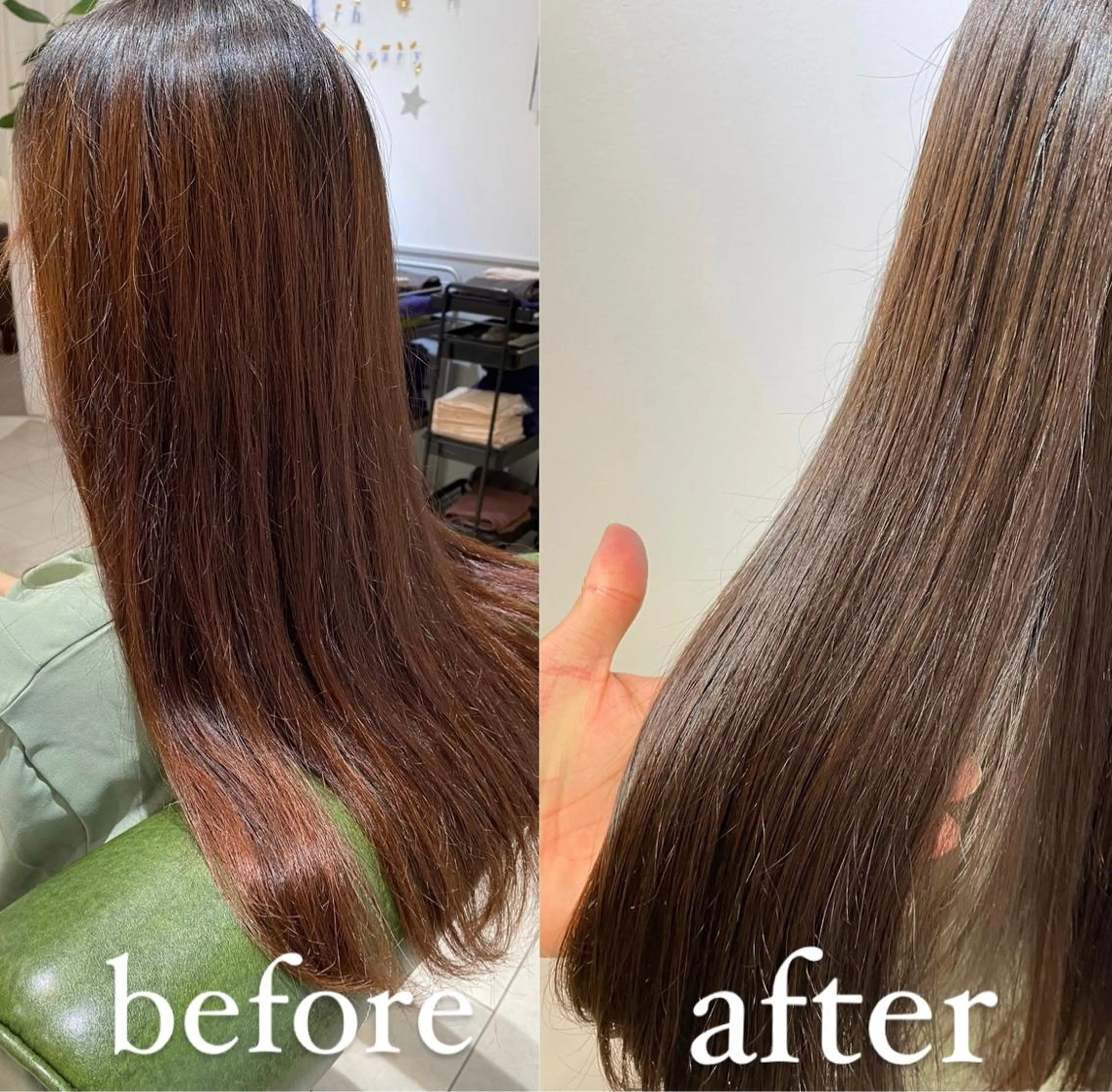 セミロング カラー カット ヘアカラー トリートメント 過去一の柔髪ヘア 🌿IVYjoureのヘアスタイル