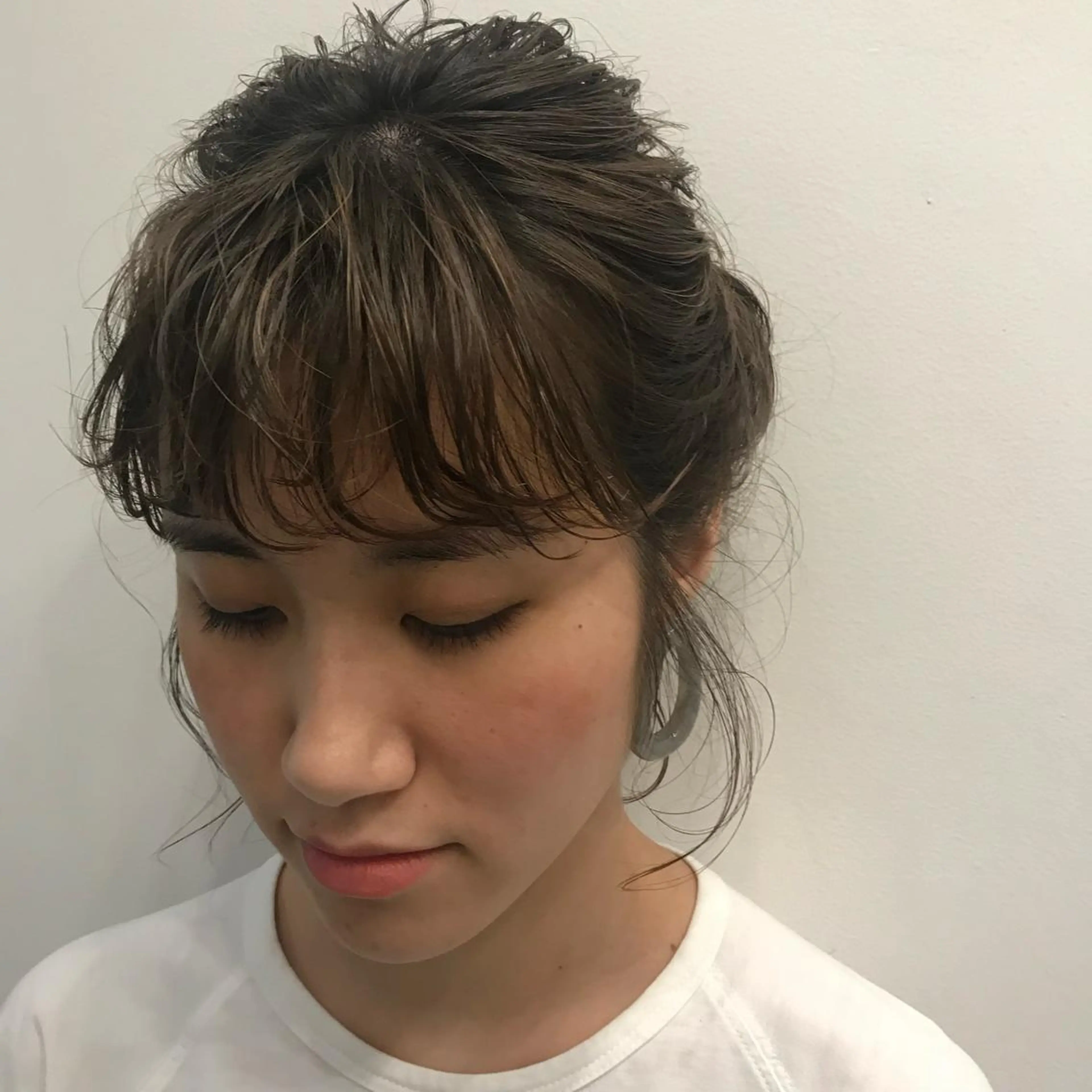 セミロング パーマ ヘアアレンジ apish 夏琳のヘアスタイル