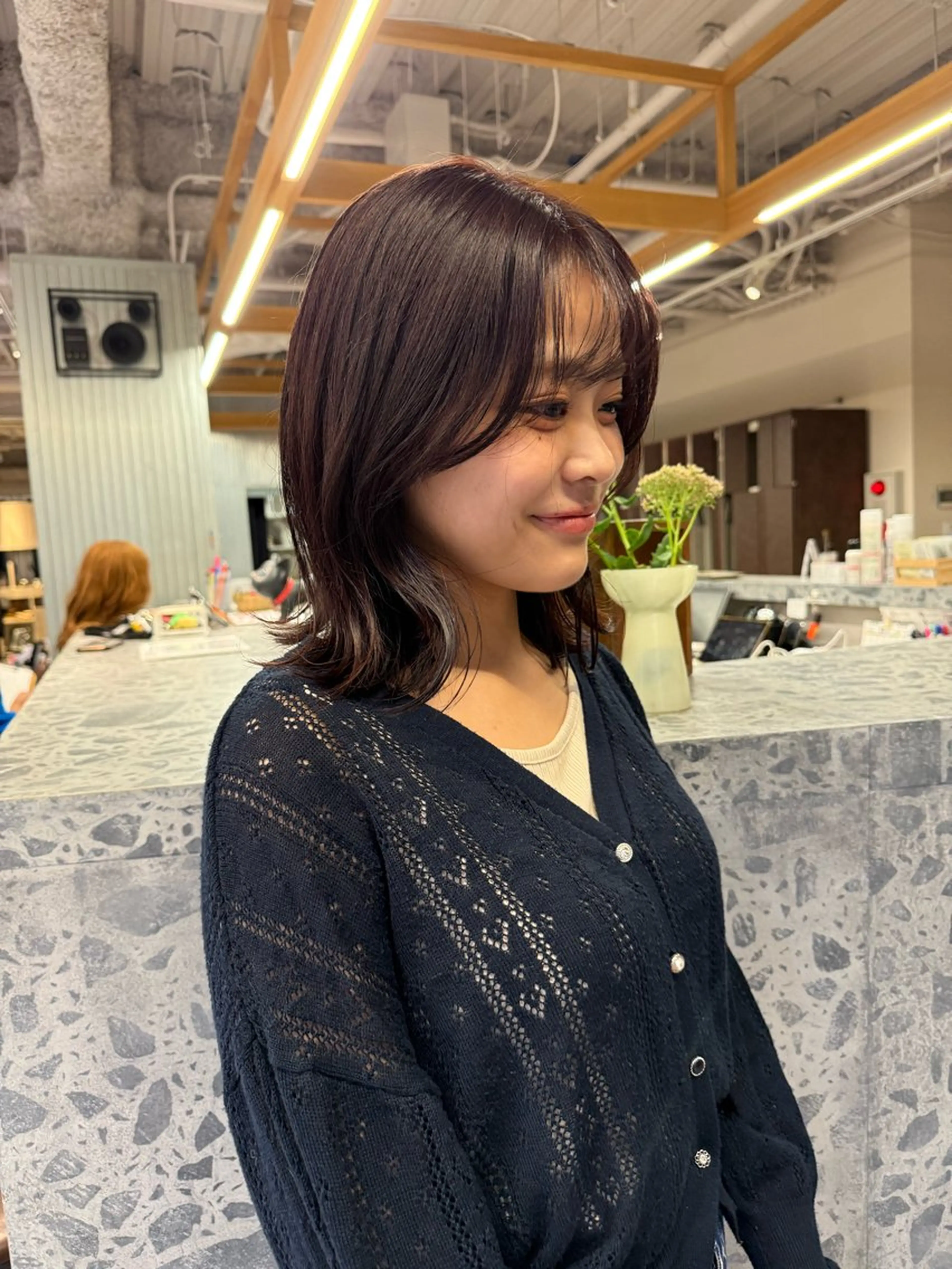 ミディアム ヘアカラー やはらりの/ 透明感カラー‎のヘアスタイル